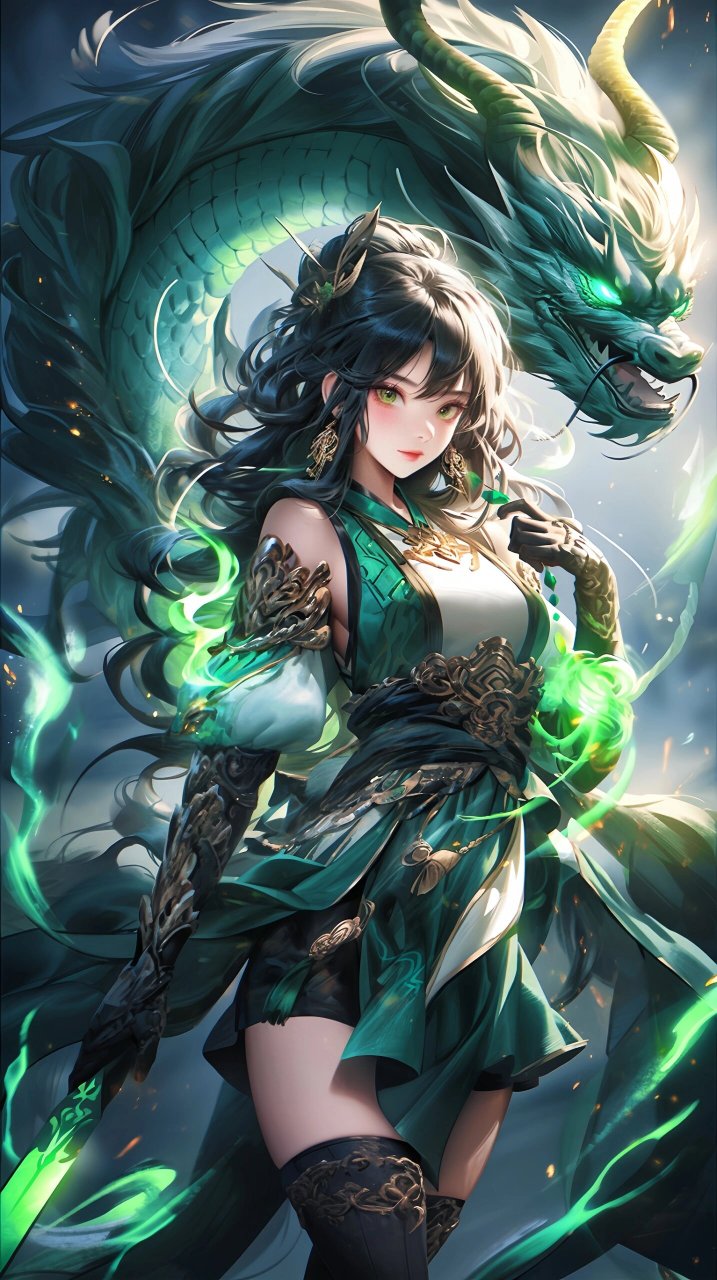 龙与少女系列—《青龙》 龙与少女—青龙