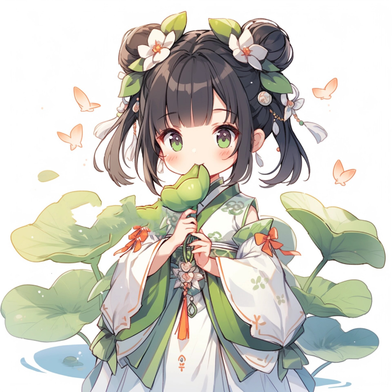 头像1(国风少女/古风/绿色系/治愈) 我要加油第1弹!