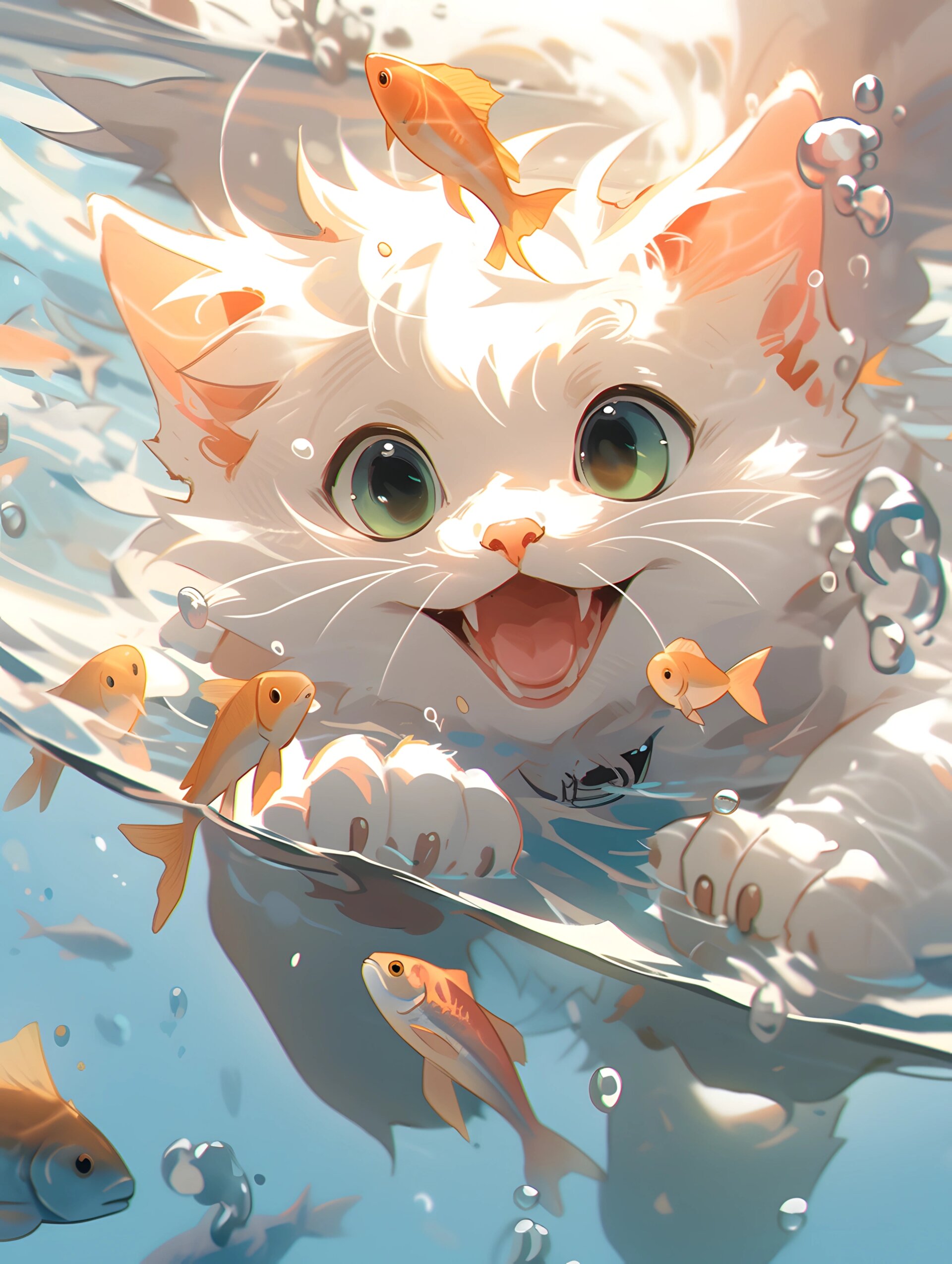 猫猫来抓鱼啦🐟 游泳的猫咪 ② 关键词