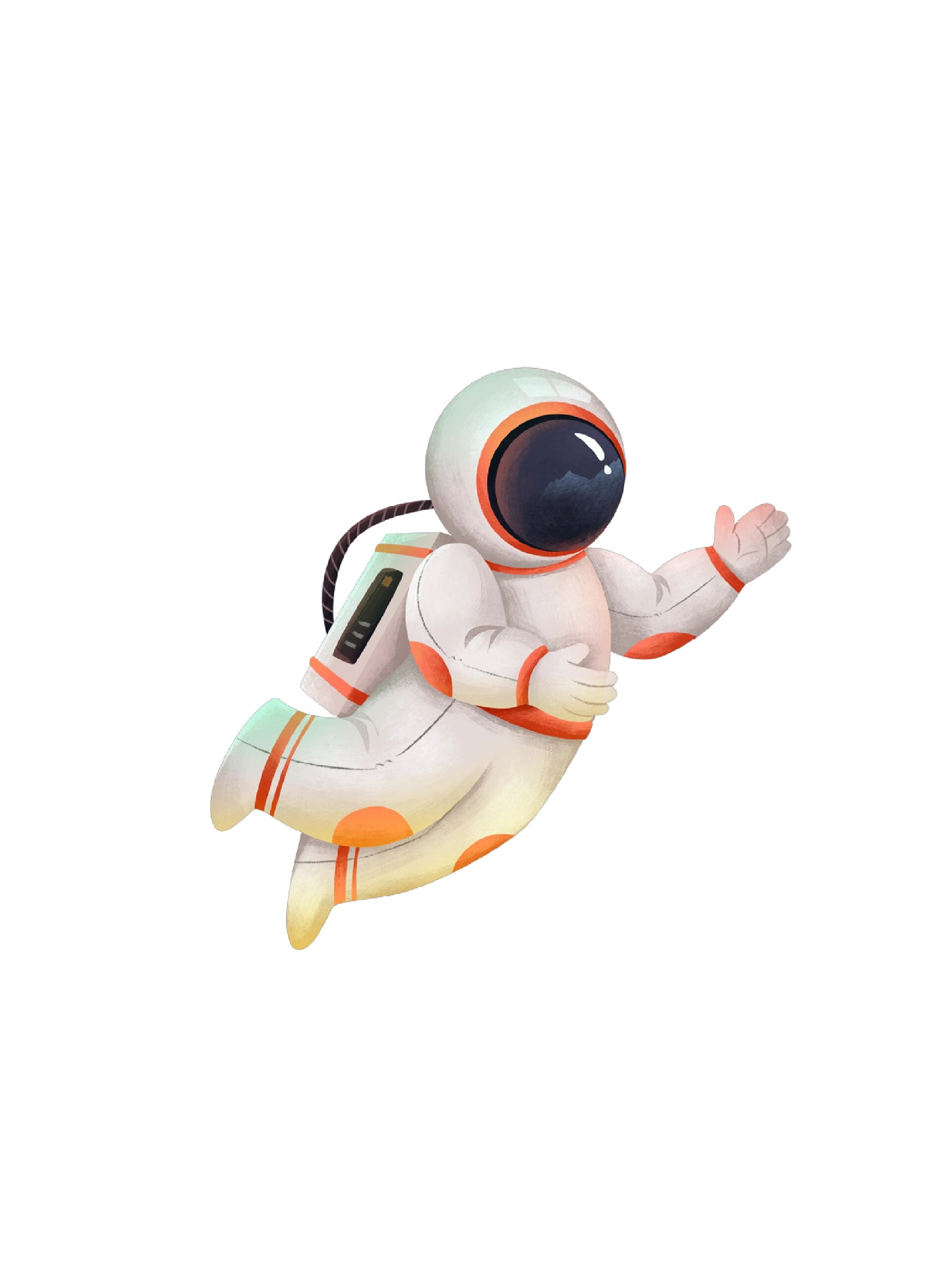 宇航员插画‖宇宙航天主题手绘插画免抠图②
