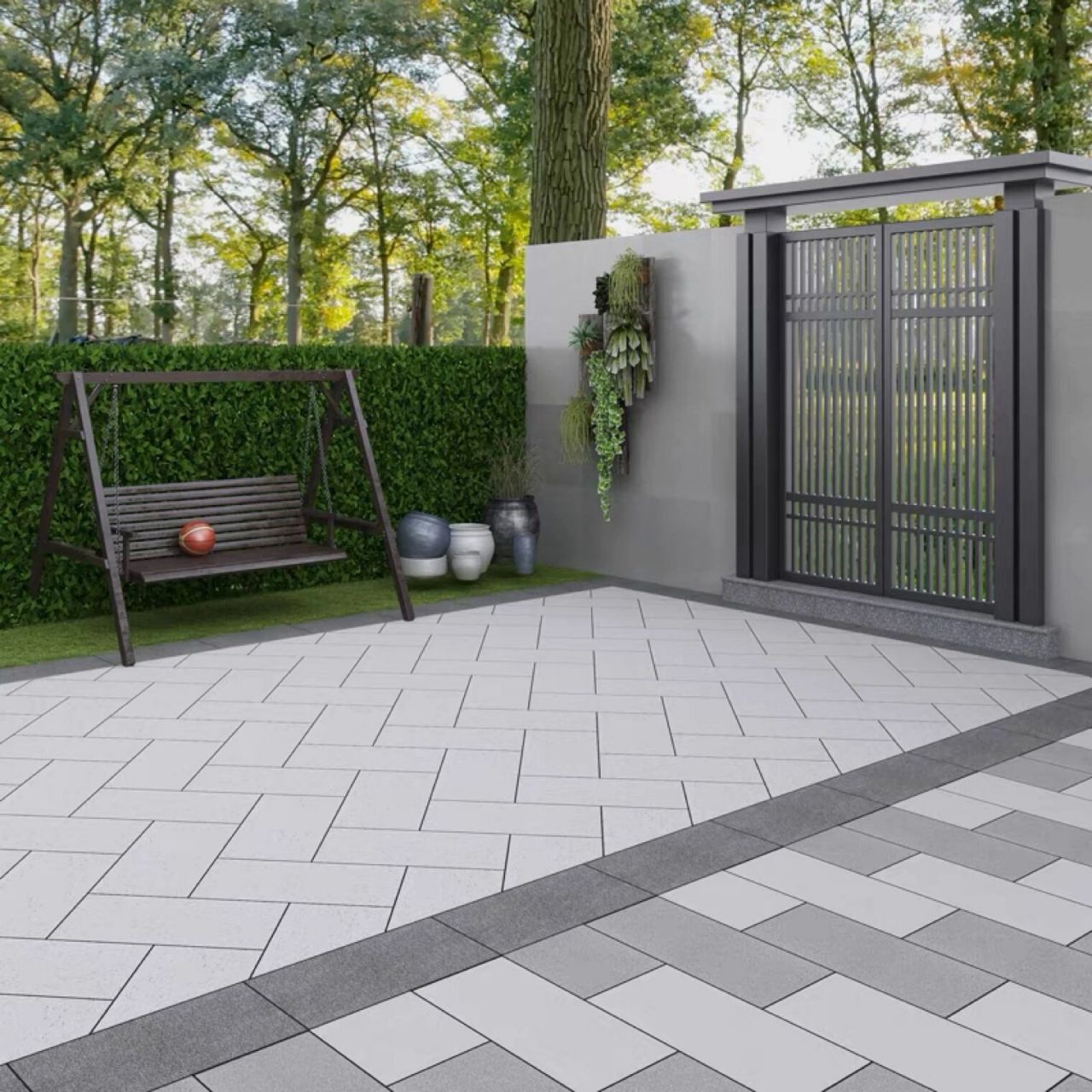 院子地砖 庭院地砖院子花园瓷砖室外露台地板砖户外防滑防冻砖广场砖