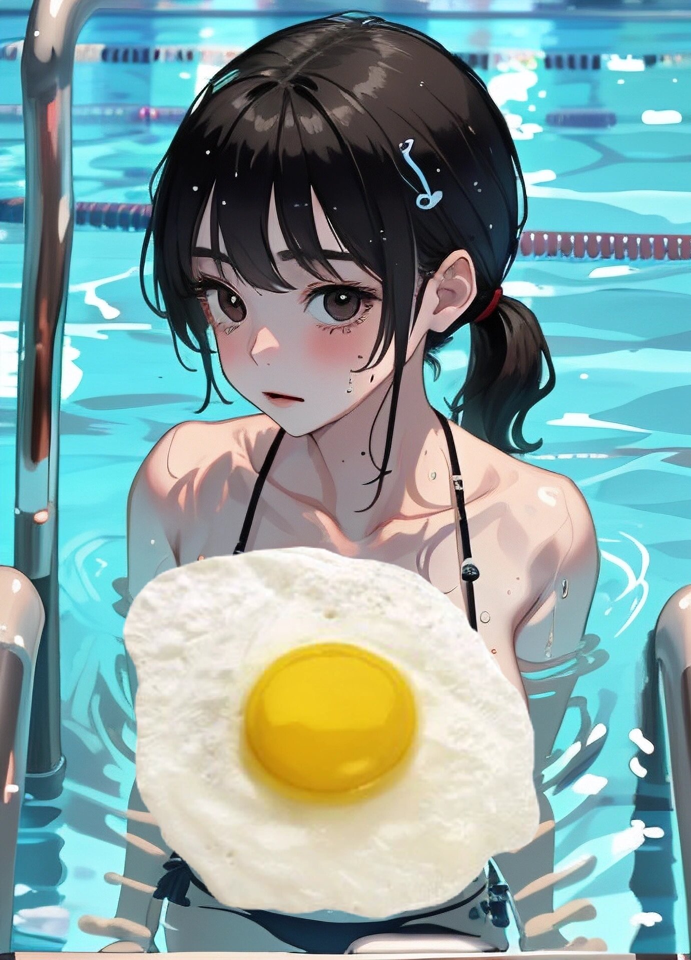 ai绘画动漫泳装模特