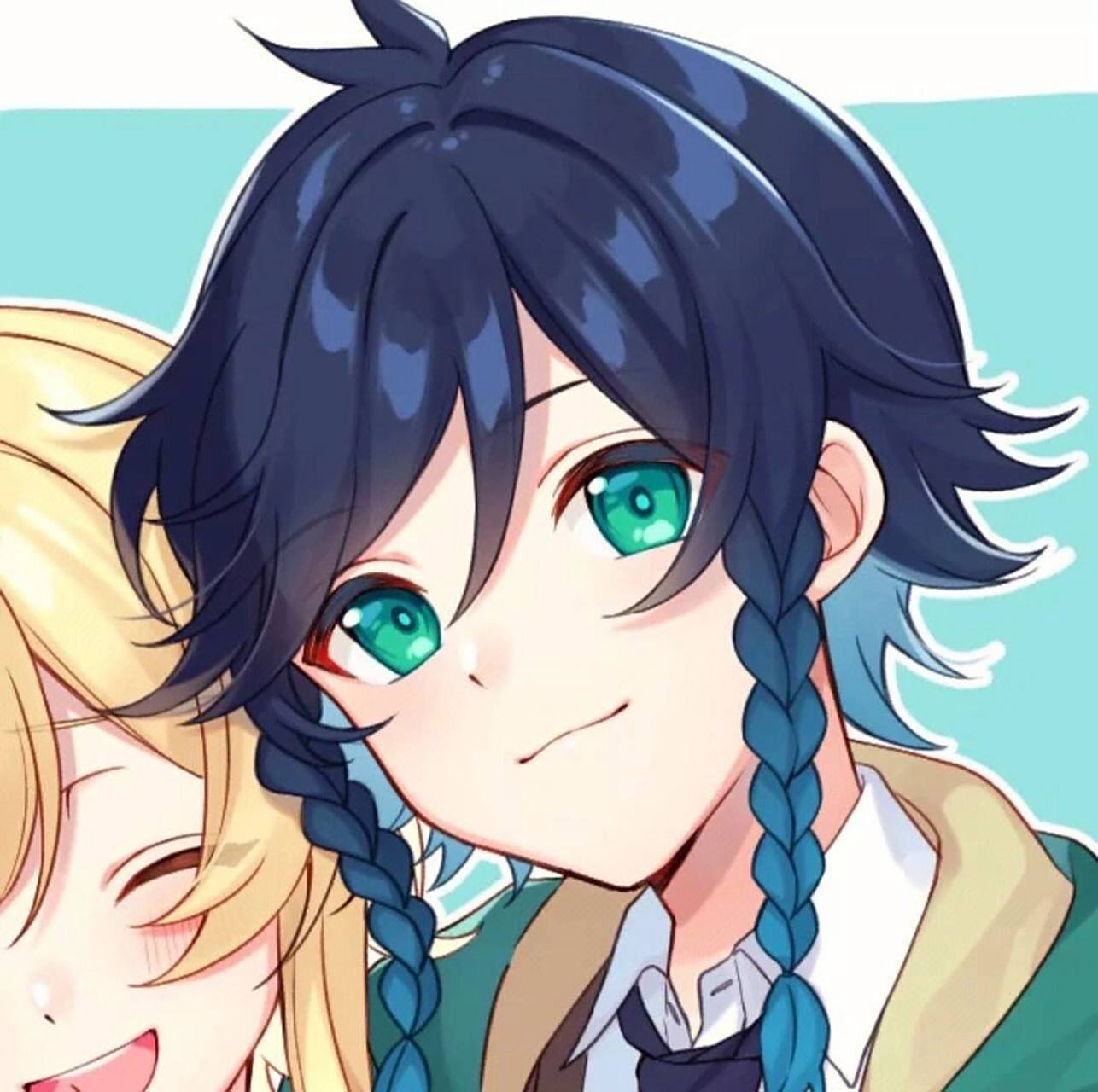 找到一张关于荧和温迪的情头