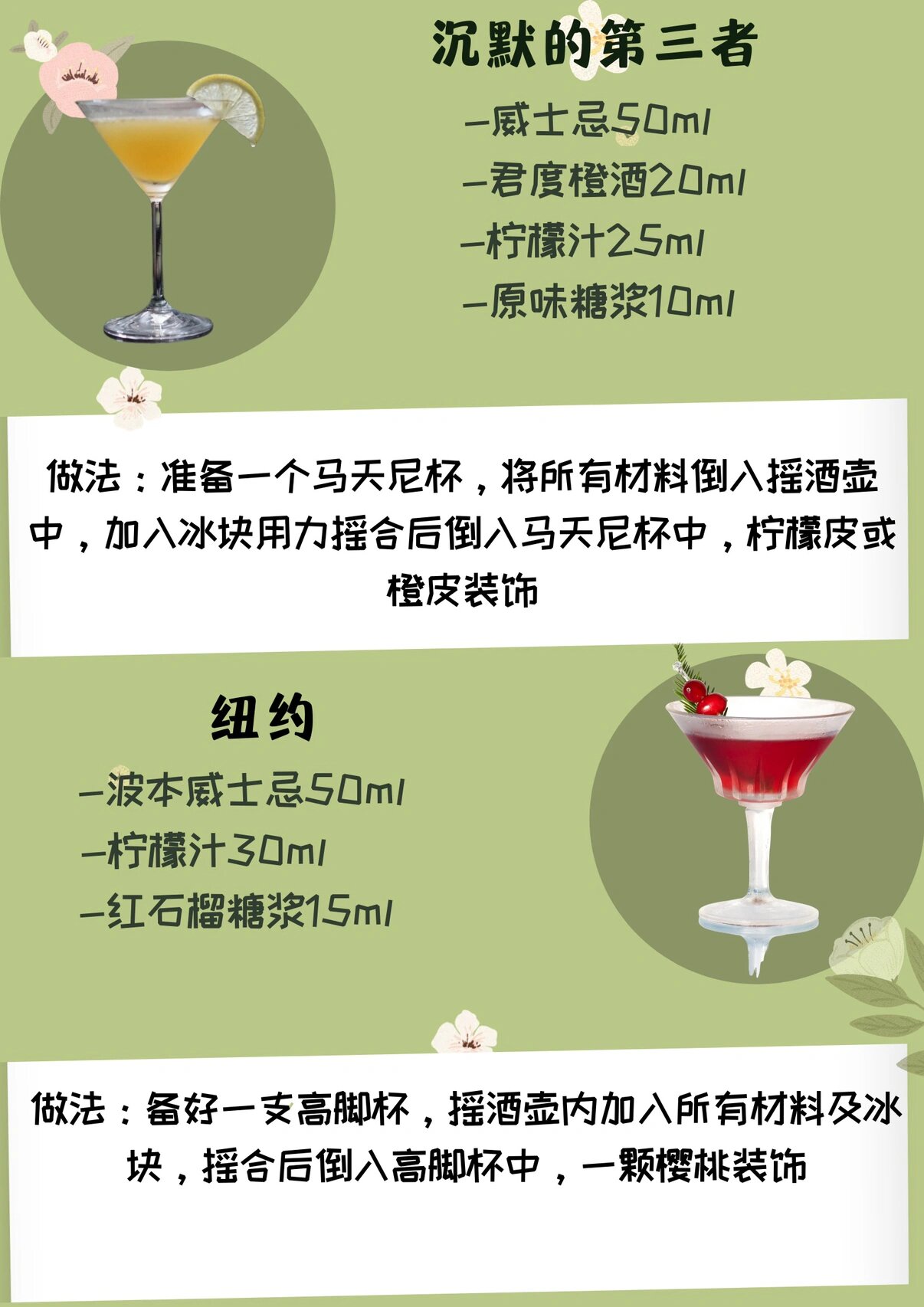 古典威士忌鸡尾酒配方图片