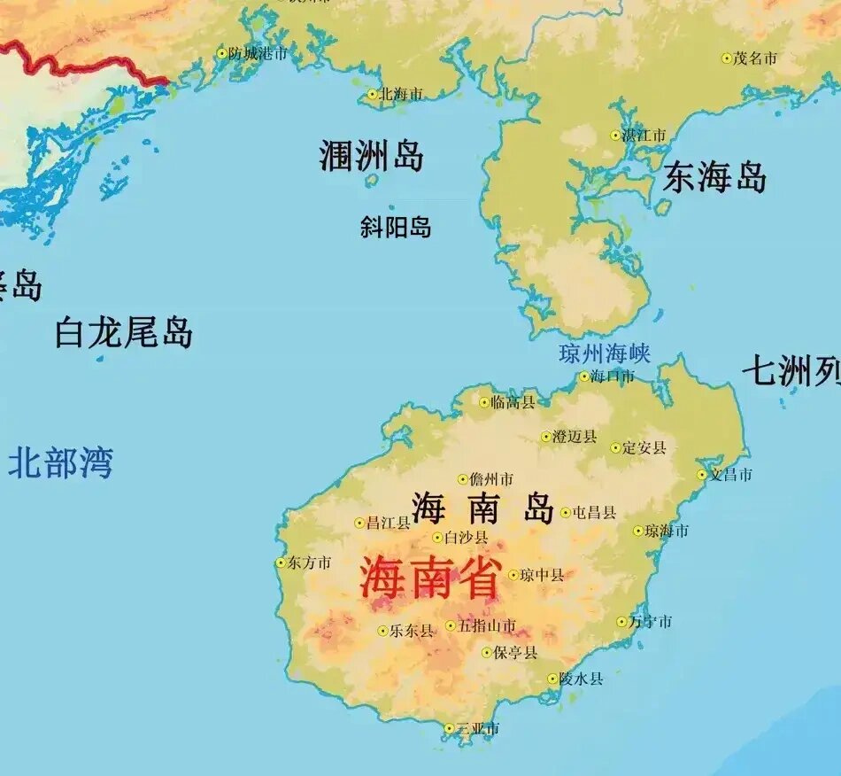 北部湾高清地图图片