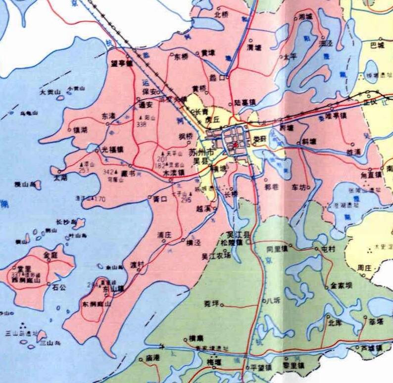 1985/1997年苏州市行政区图