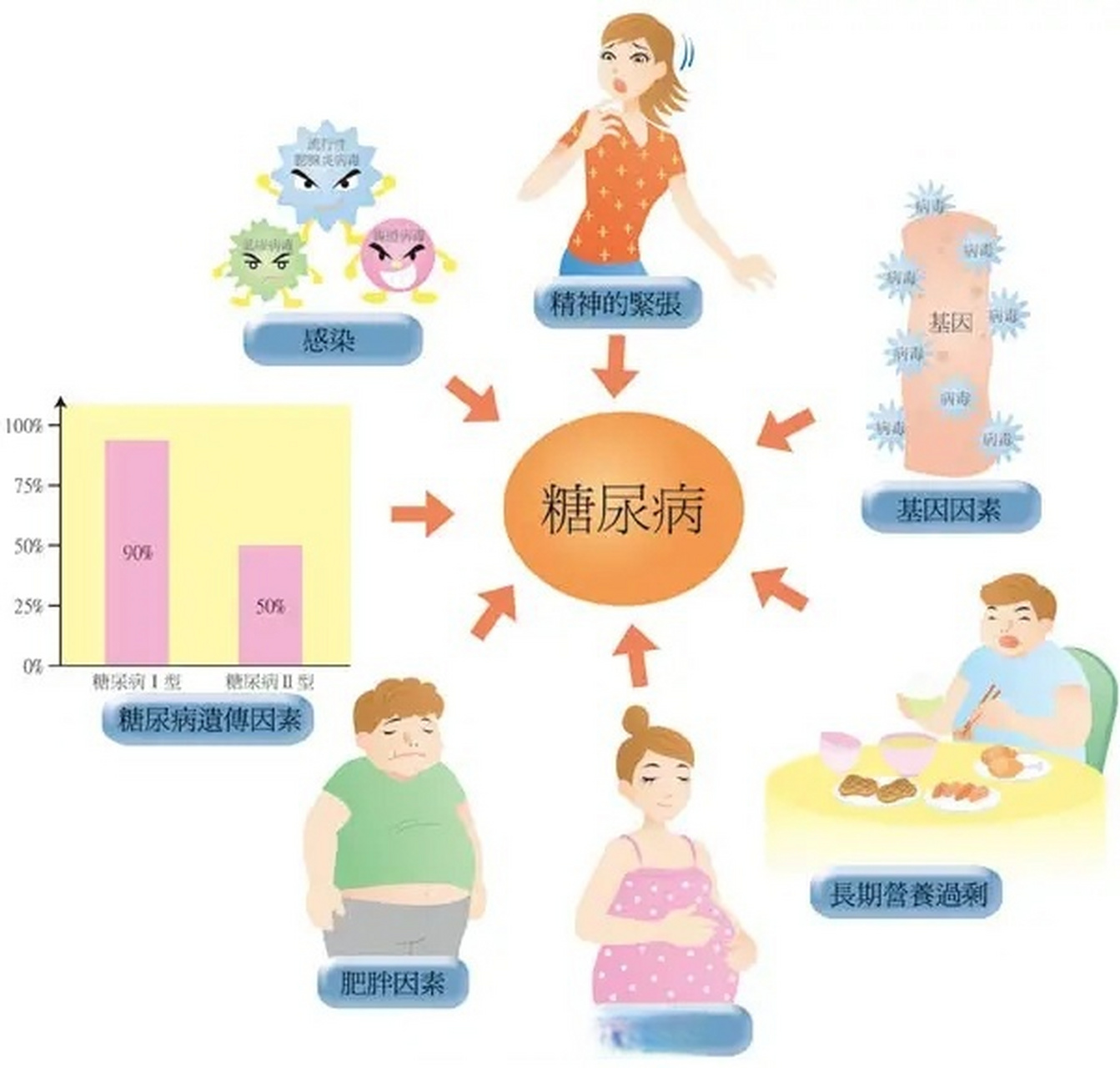 一型糖尿病的患者,它的发病机制主要是各种原因导致的胰岛β细胞的
