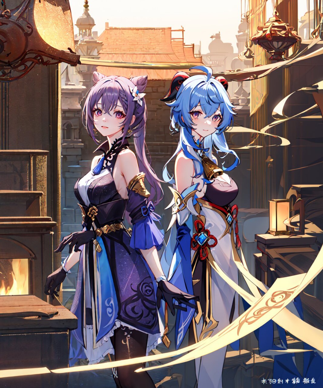 晴时有雨丨刻晴 × 甘雨