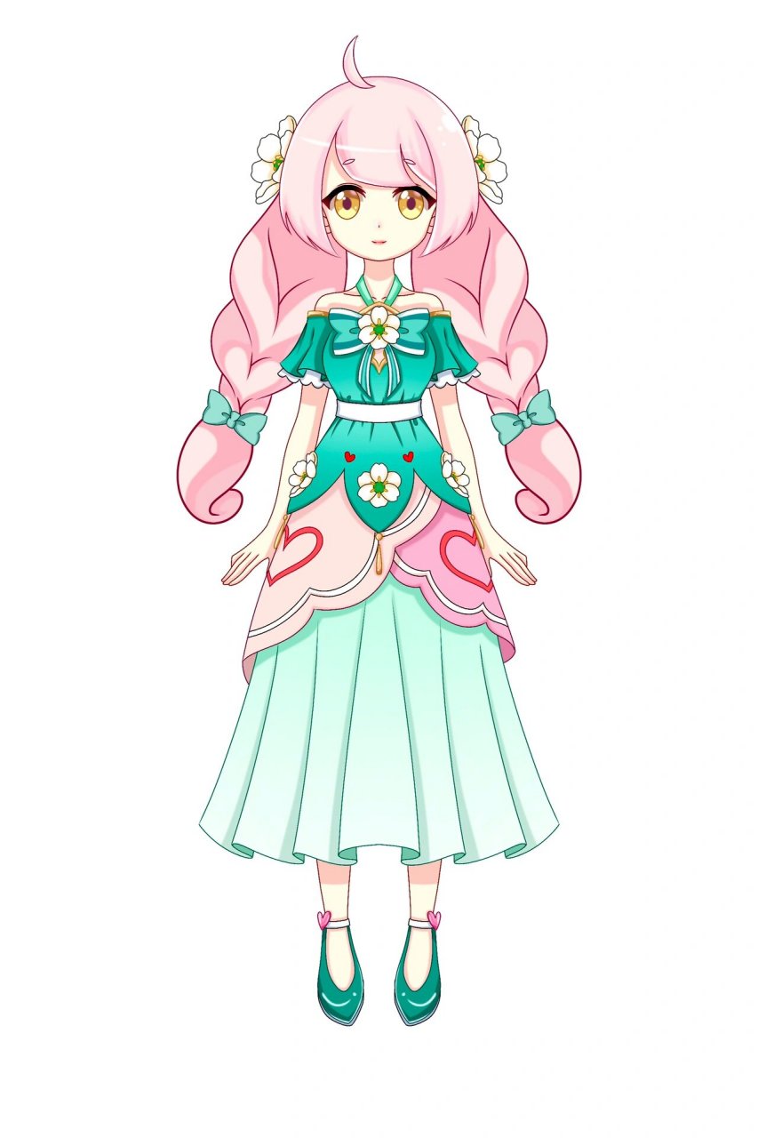 同人文《小花仙之星临花期》中,天空树的孩子雪城爱的重塑魂灵服设