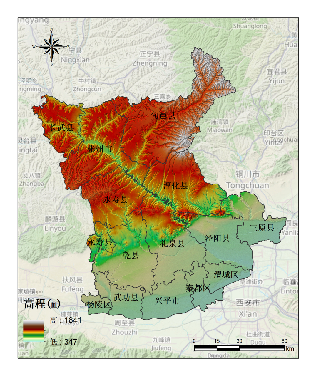 咸阳地理位置优势图片