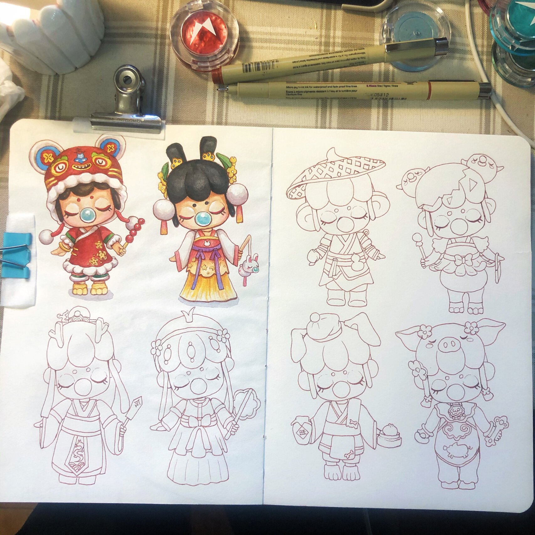 手绘盲盒手帐|nanci囡茜十二生肖(附过程) nanci囡茜系列盲盒来了