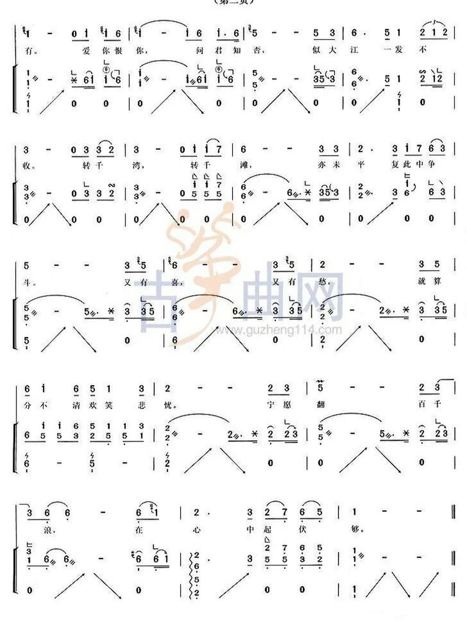 《上海滩》古筝简谱