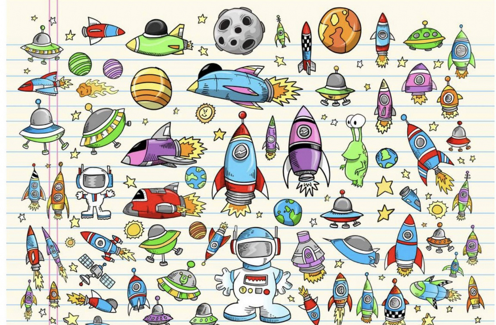 太空船/简笔画/创意素材 #画个简笔画