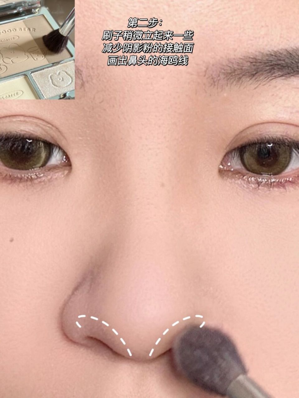 之前我修鼻子经常是从山根往下 结果山根窄显得鼻头更肉更宽 现在