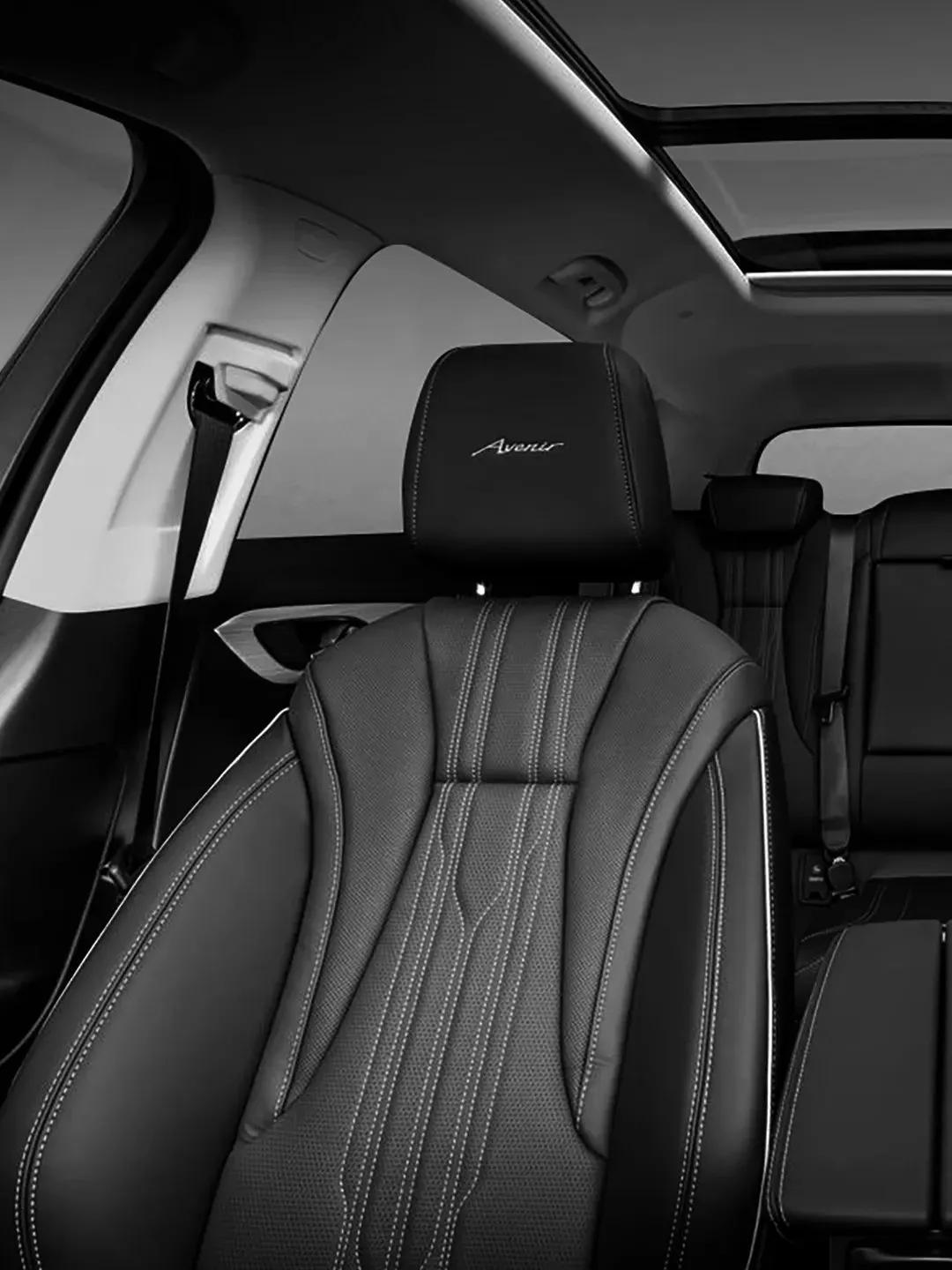 plus艾维亚内饰黑爵士别克昂科威plus艾薇雅原装真皮座椅黑内饰实图