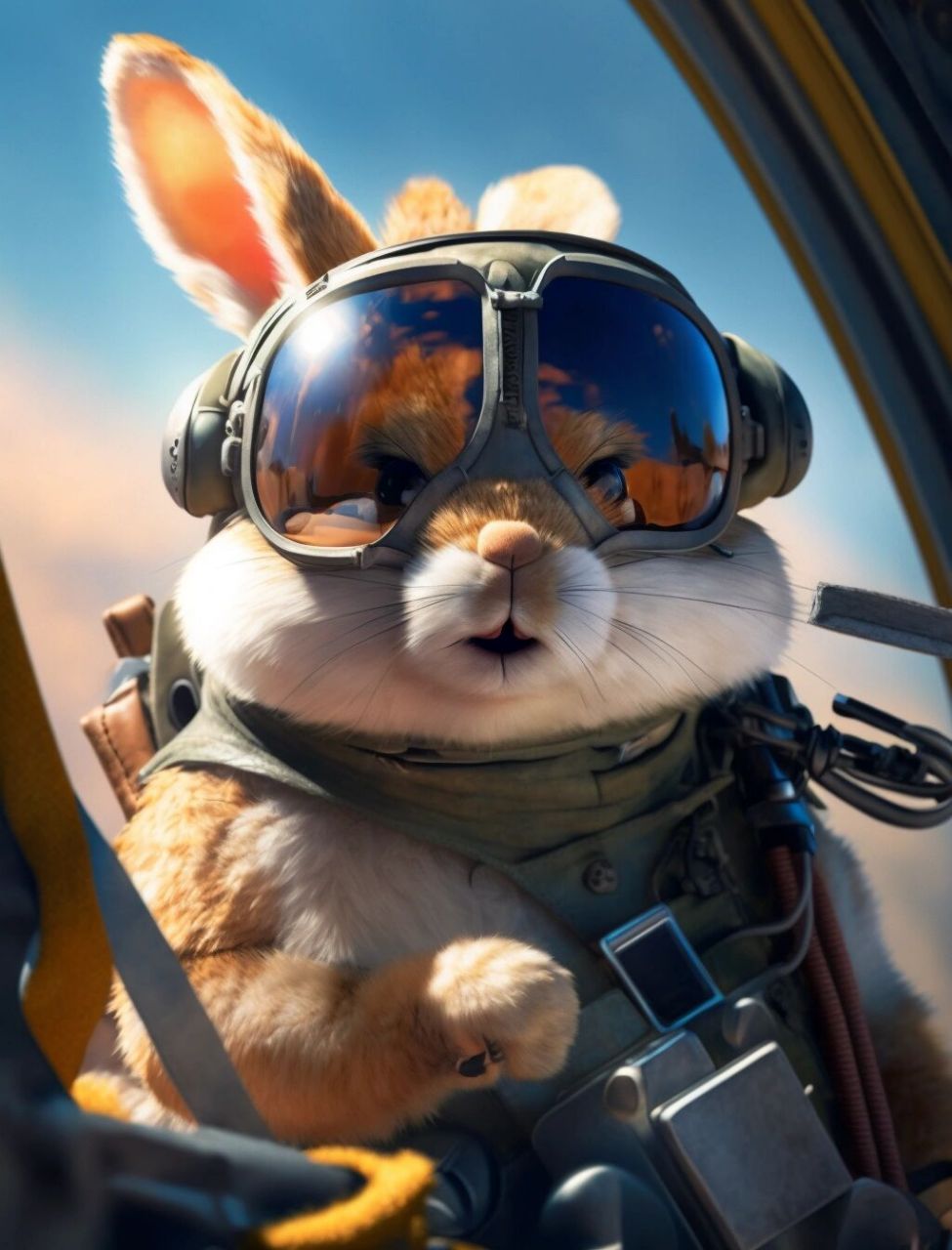 兔兔飞行员|可做头像 壁纸 需要原图的撩我哦 0815toozi star