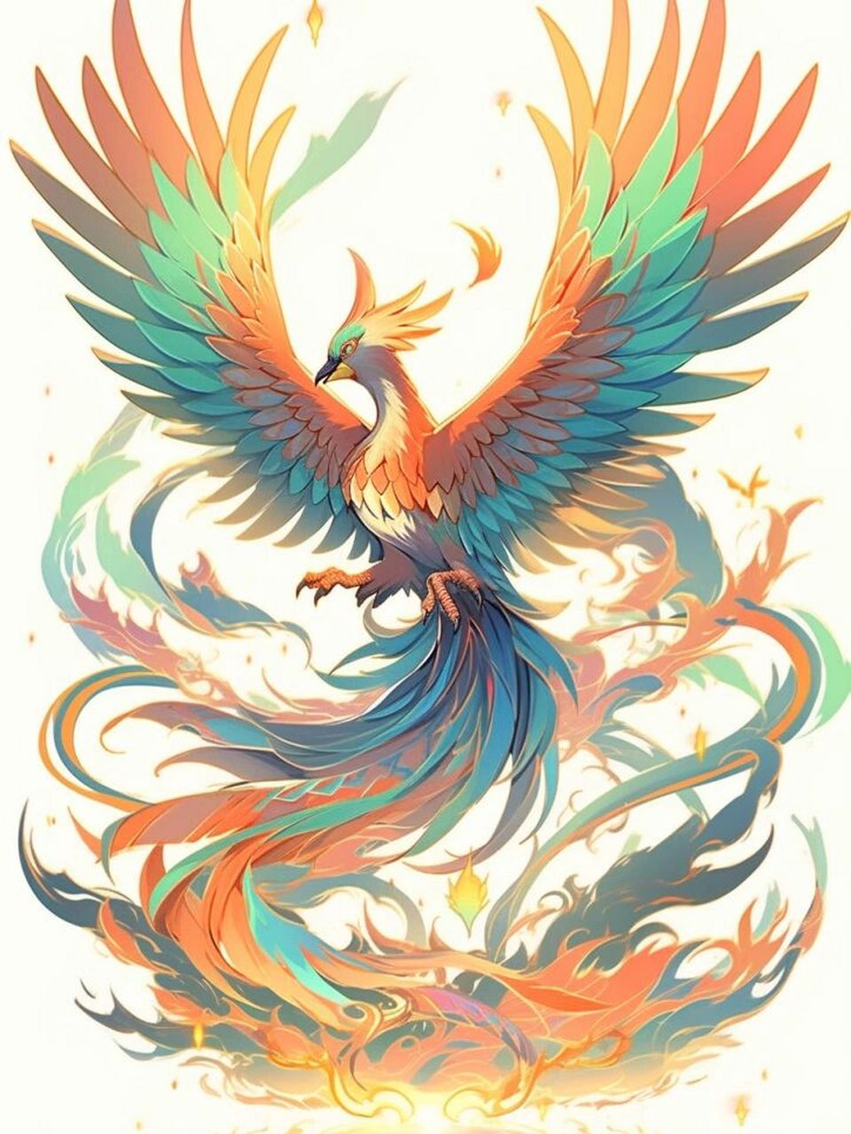 原创凤凰手绘参考 #国潮插画# #山海经# #纹身# #原创纹身手稿# #纹身