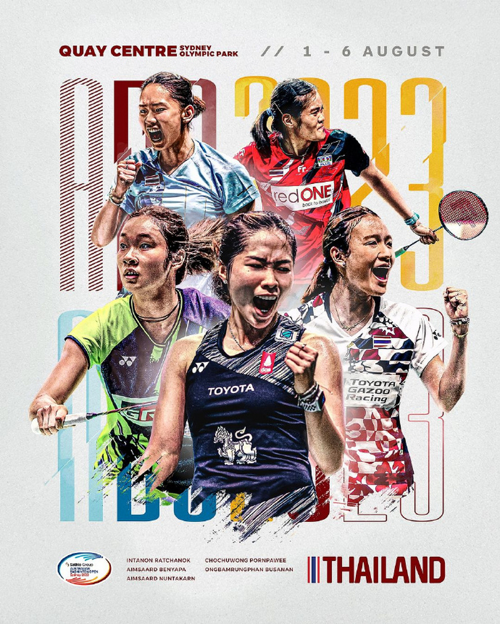 羽毛球# 澳大利亚公开赛泰国队海报