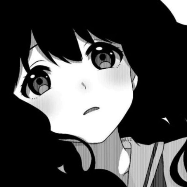 二次元动漫女头黑白分享