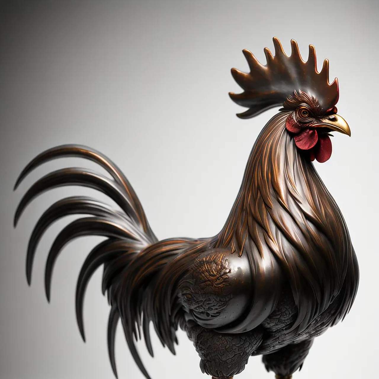 不锈钢镜面公鸡雕塑艺术设计理念  不锈钢镜面公鸡雕塑是一种特殊的