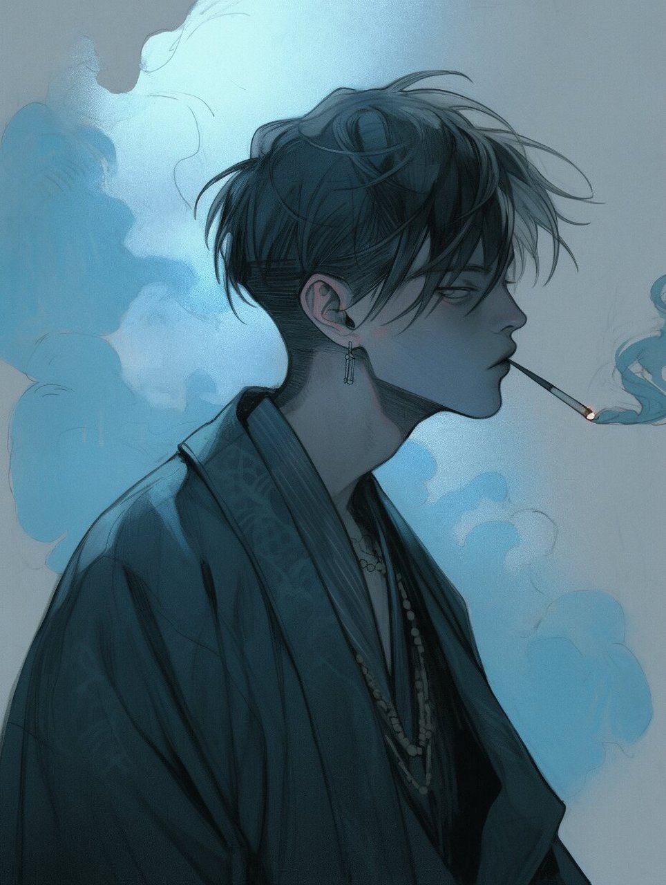 男人统一的沉默样子