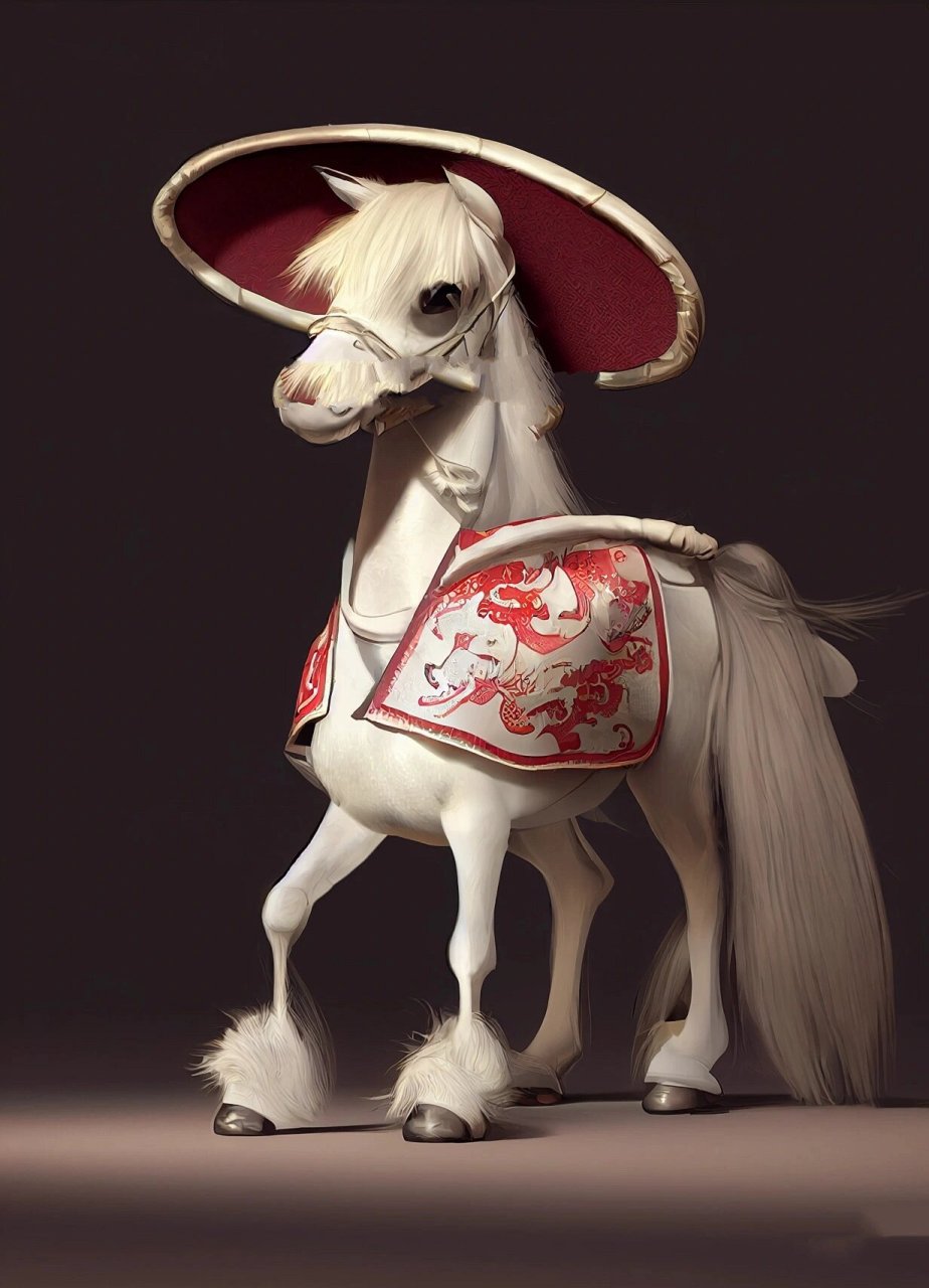 国潮十二生肖拟人·马96