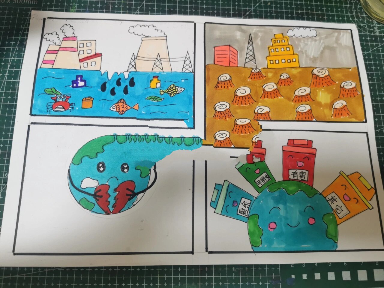 四格漫画——环保主题