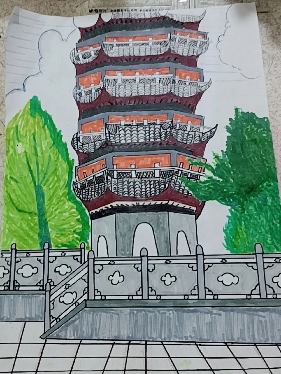 望淮塔08 第一次尝试 还没画完