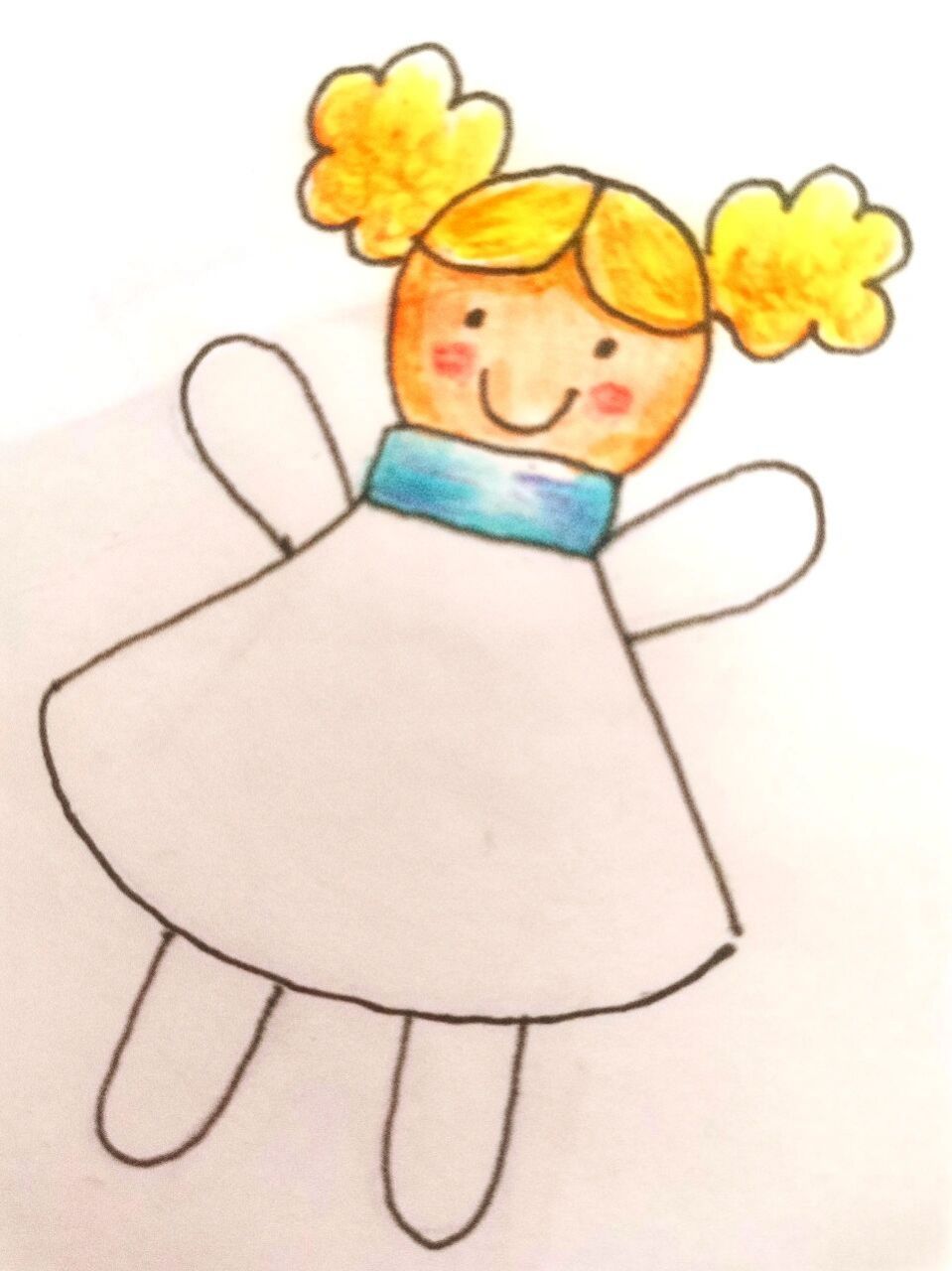 简笔画的洋娃娃步骤来喽 喜欢画洋娃娃的友友看一看简笔画法的洋娃娃