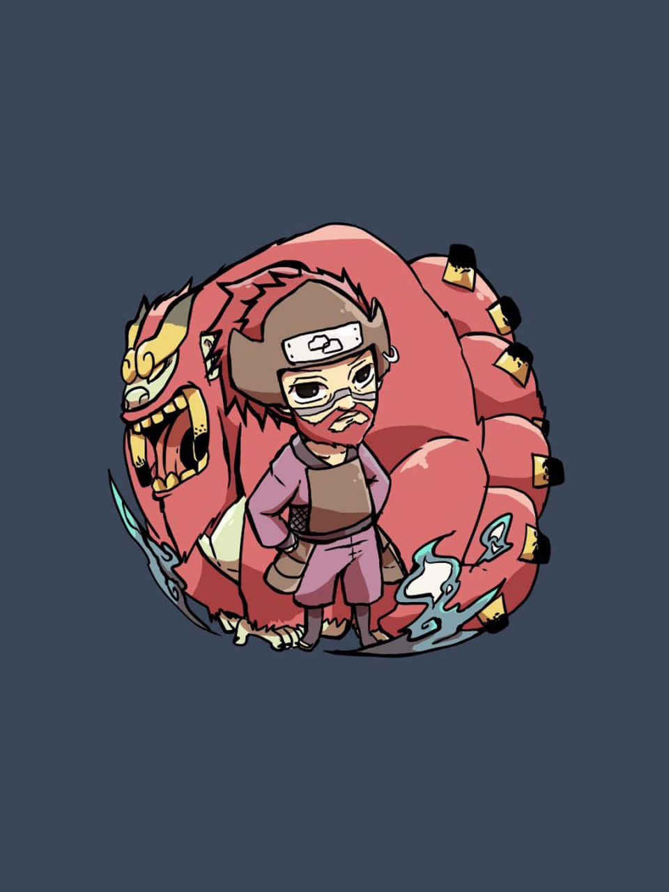 分享 火影忍者 九个尾兽q版 手机屏保 以前无意找到的九张q版火影尾兽