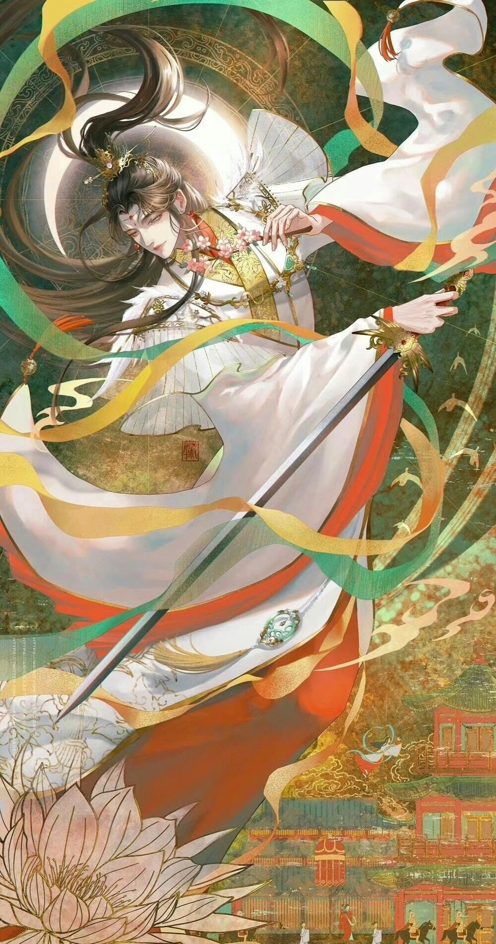 三组天官赐福免抠素材