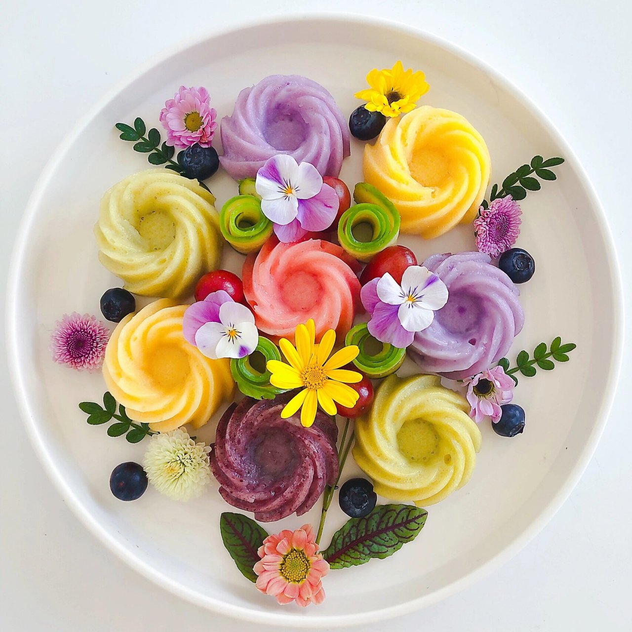 我的下午茶摆盘合集(十)把春色摆到盘里来94 96春姑娘来了97