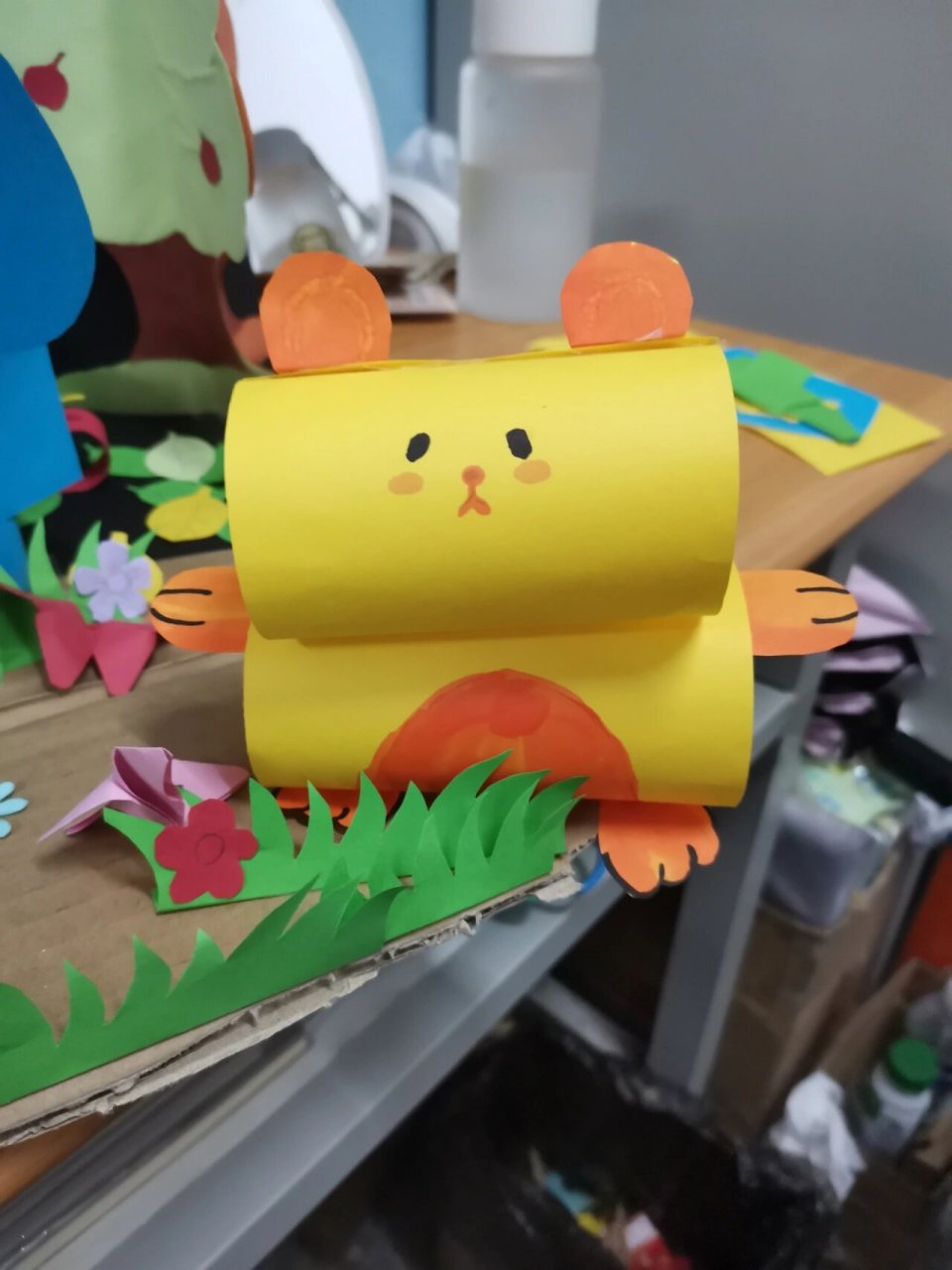 手工作业完成!立体造型动物园    .少~年