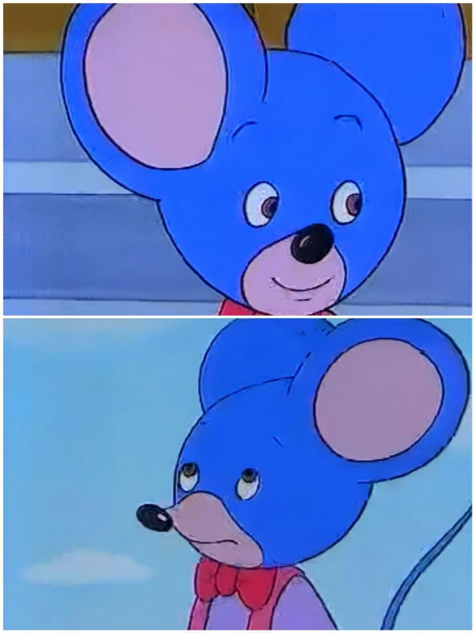 1993年的动画片《蓝皮鼠和大脸猫》 .