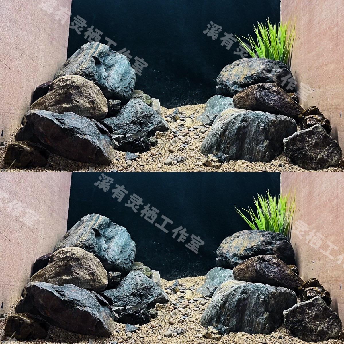 40-50原生溪流缸造景素材沙盘作品