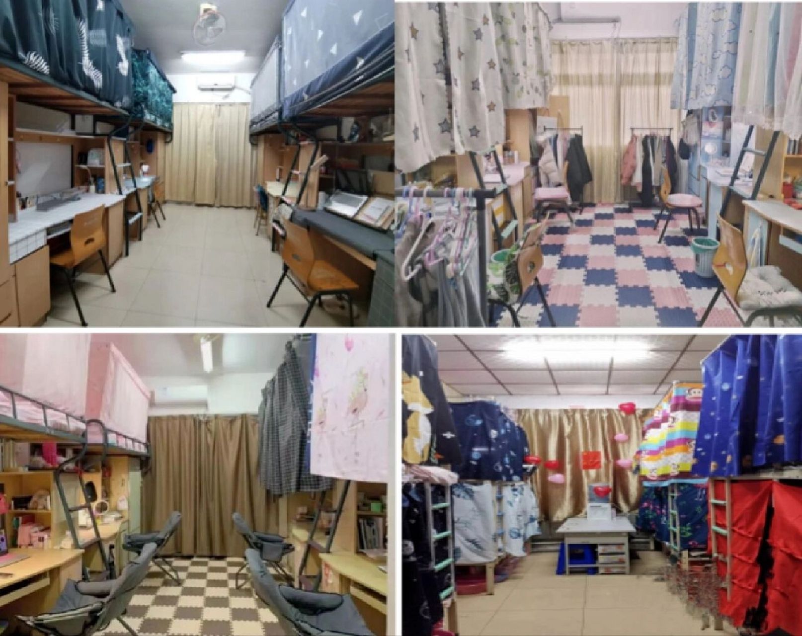 96寝室篇丨万向豪华四人寝 万大的学生宿舍类型有三种第一种老校区1