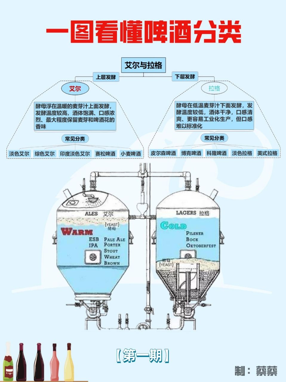 一图看懂啤酒分类,艾尔与拉格的区别在哪里   大家平时接触哪种啤酒呐