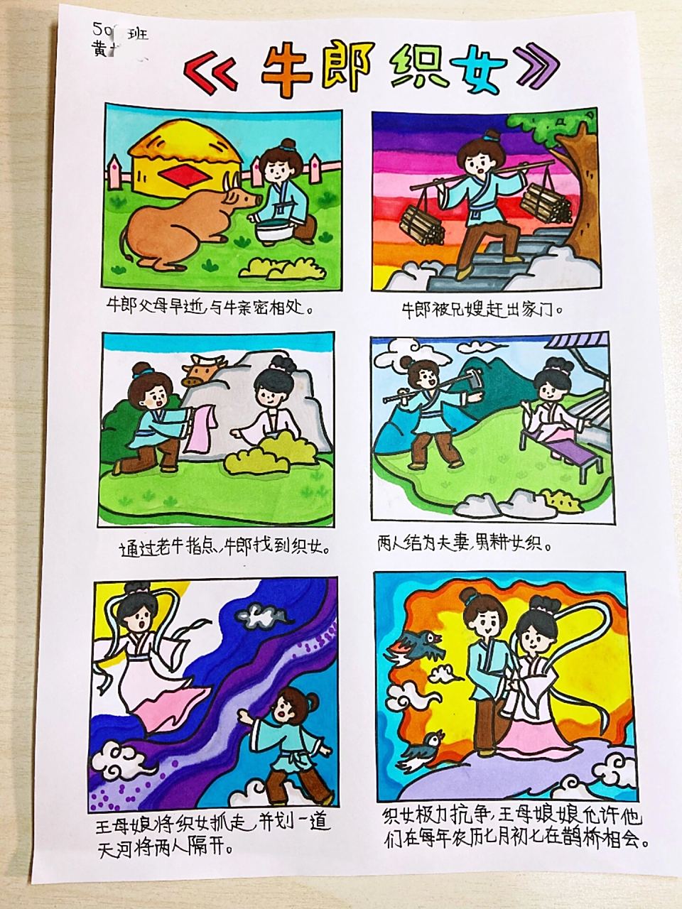 五年级周末作业,给课文画插图 浅浅地记录下小朋友的画作