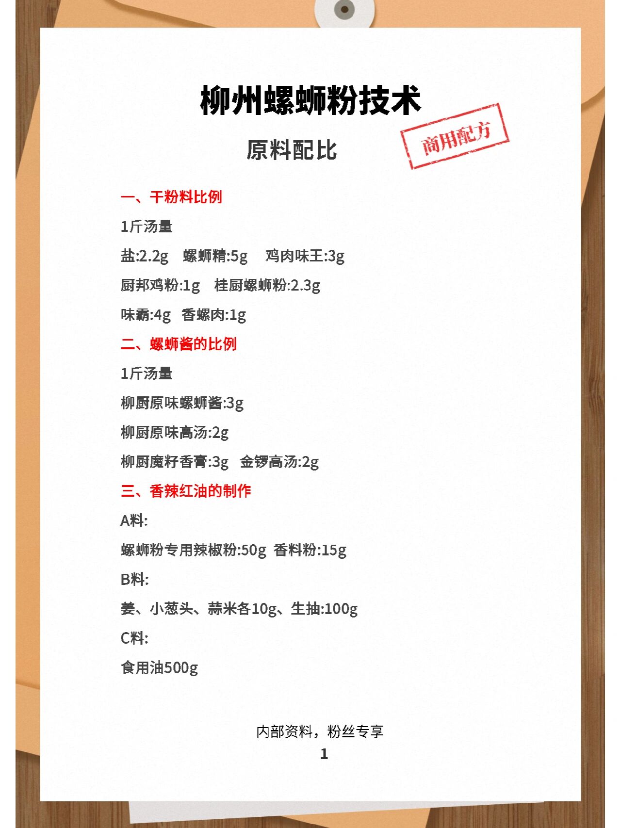 广西柳州螺蛳粉配方