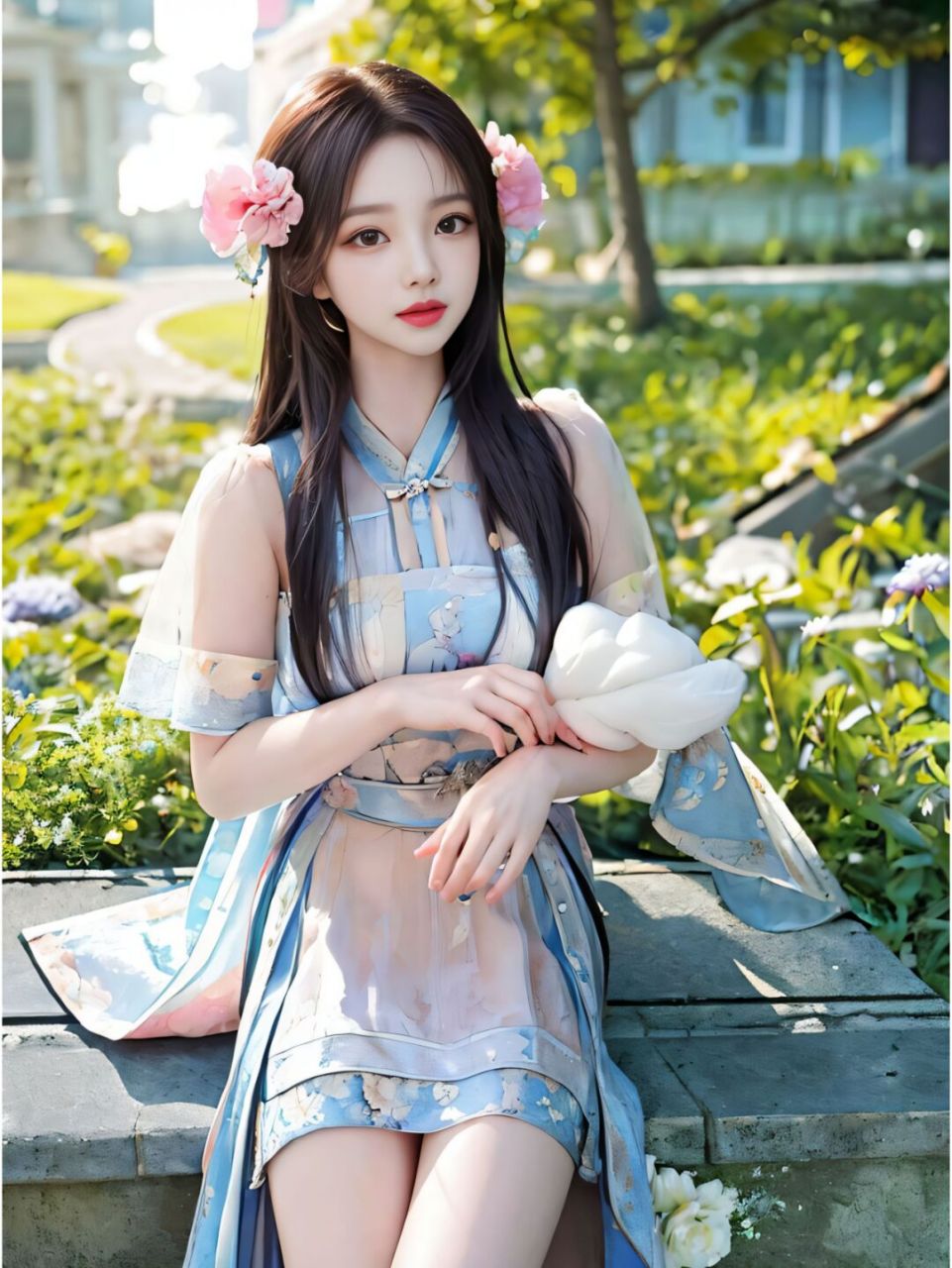 一些美如画的国风主题美少女绘画 #ai绘画#02 02#国风#02 02