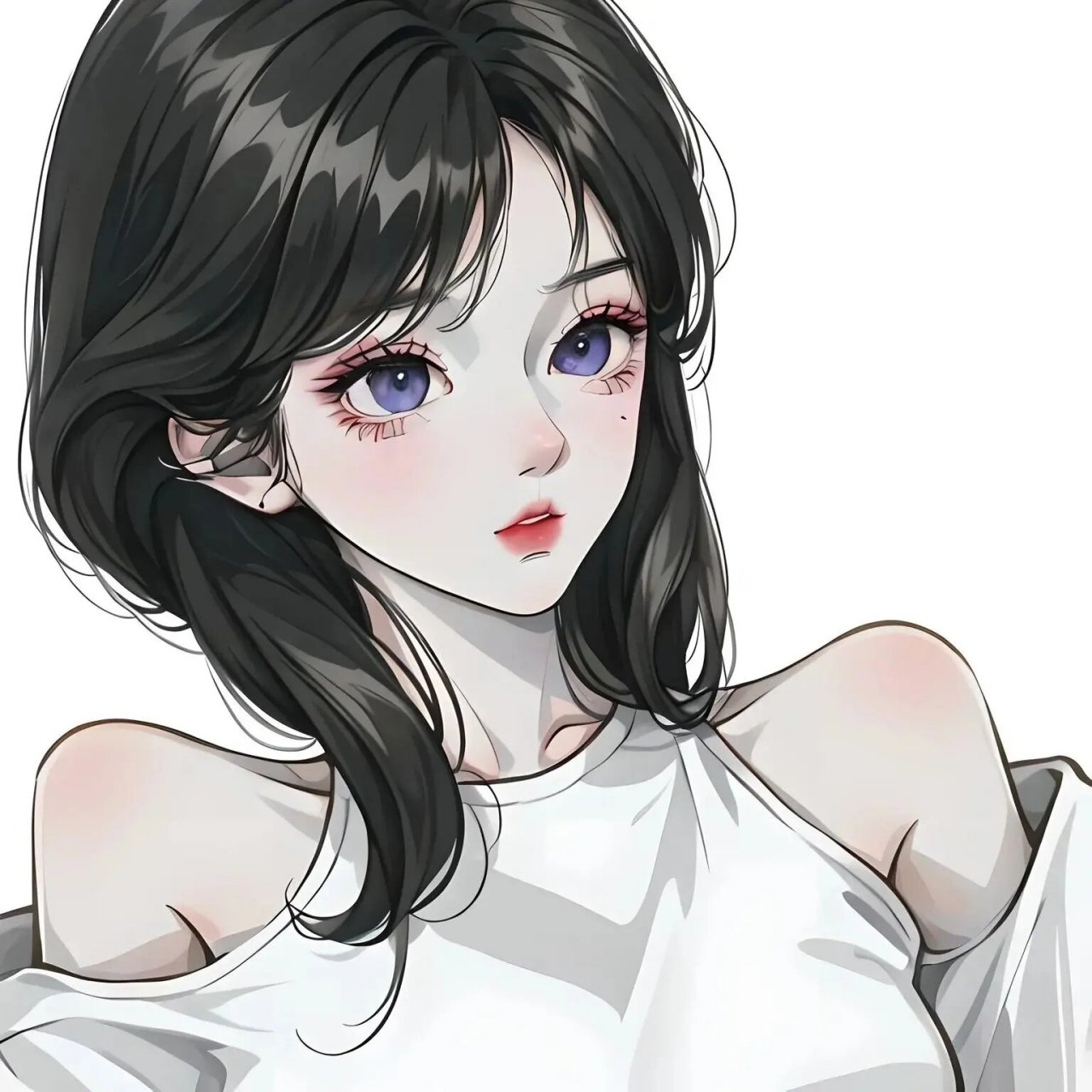 黑长直小姐姐yyds·温柔御姐女生头像             图片由mewxai生成