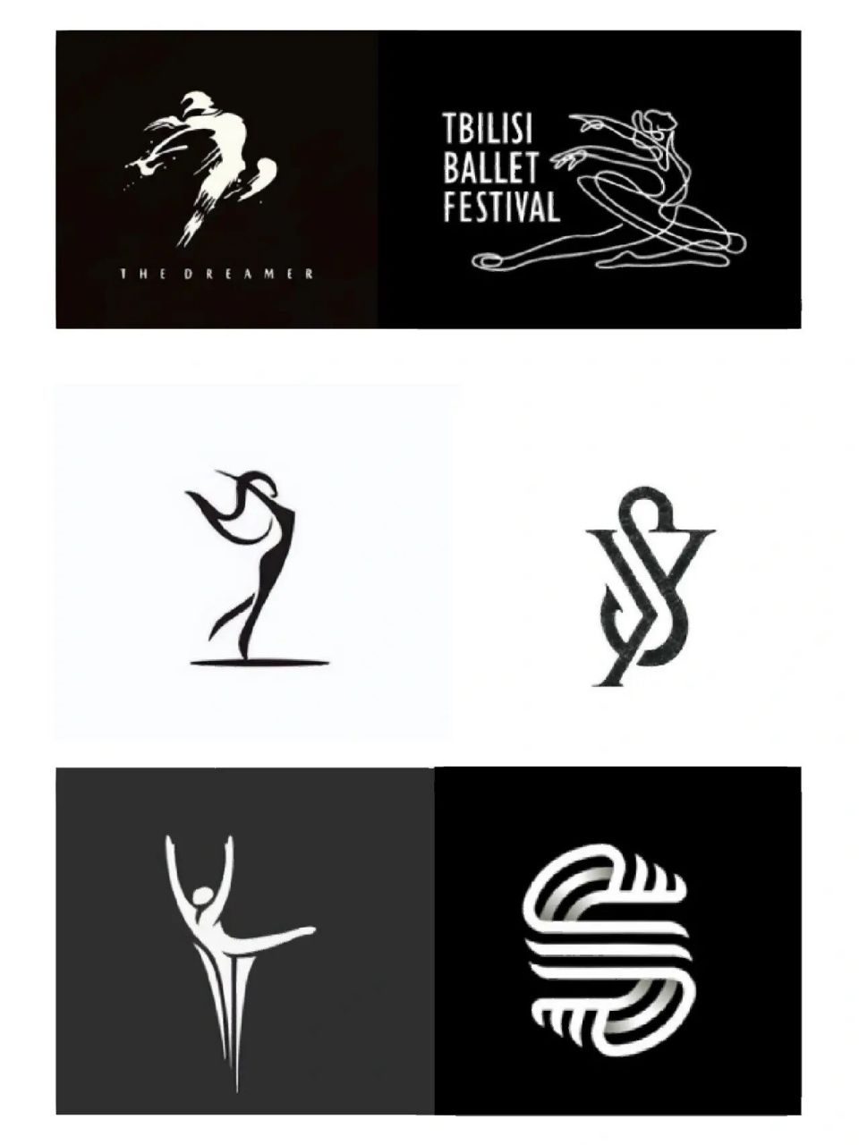 优雅灵动的舞蹈logo设计 音乐logo 舞蹈logo 芭蕾舞logo 健身房logo