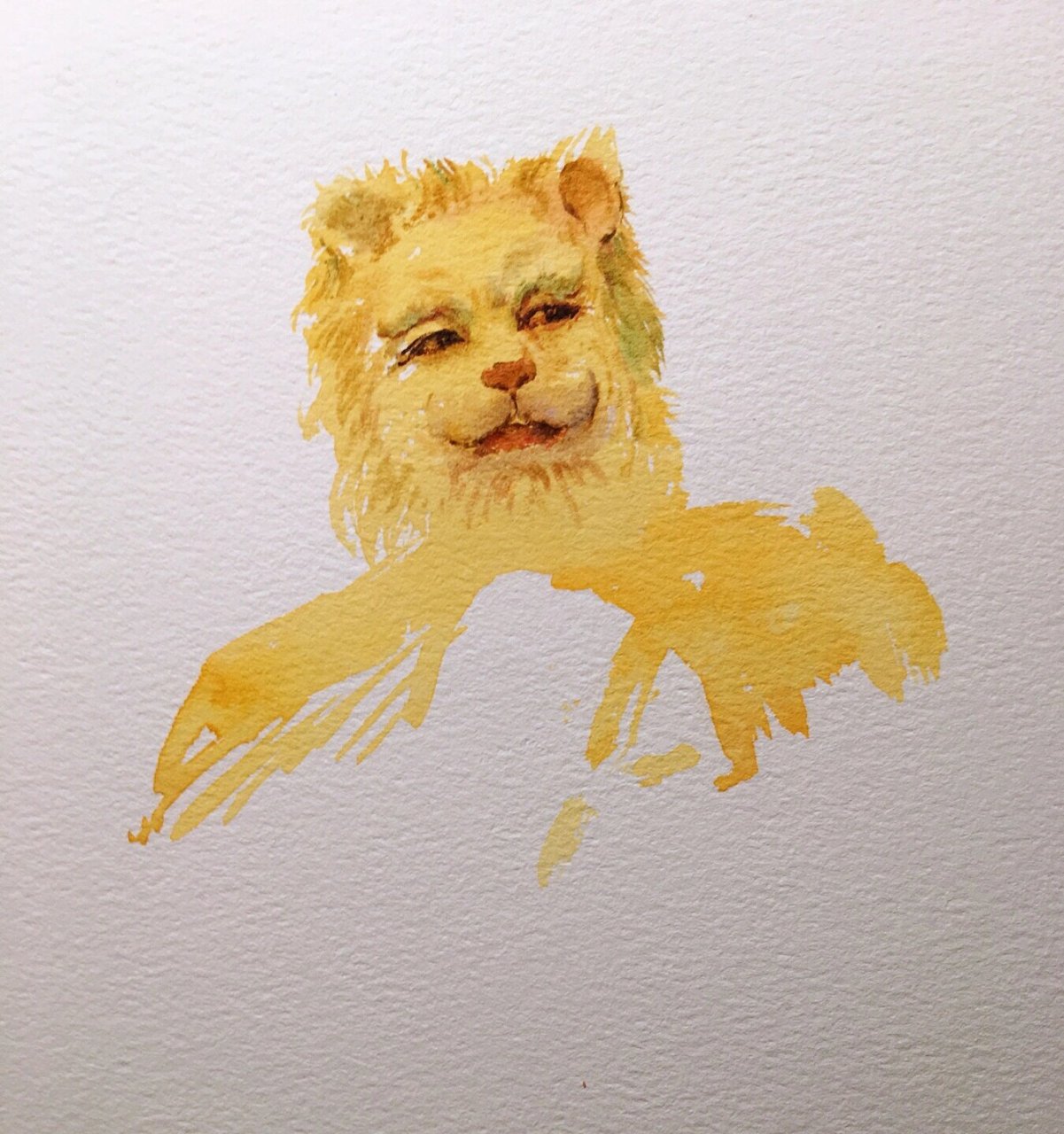 来画个水彩版的金钱豹头像～速涂练习步骤