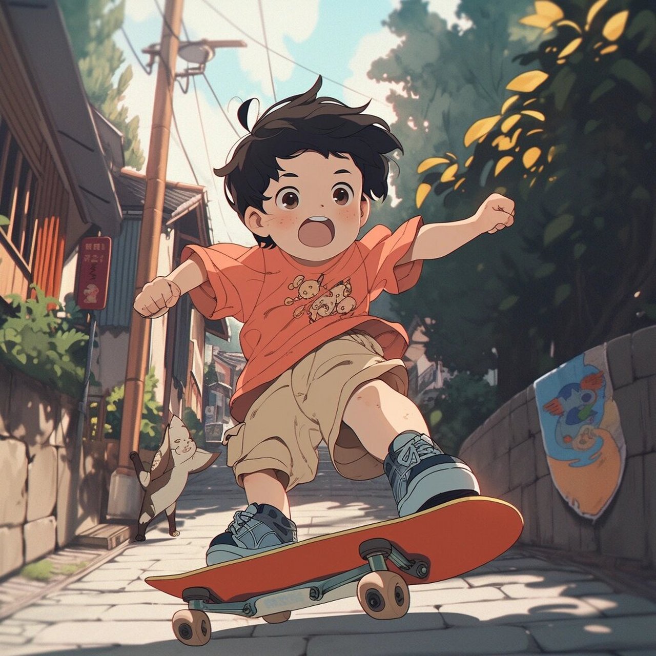 情头—玩滑板也要英姿飒爽哟