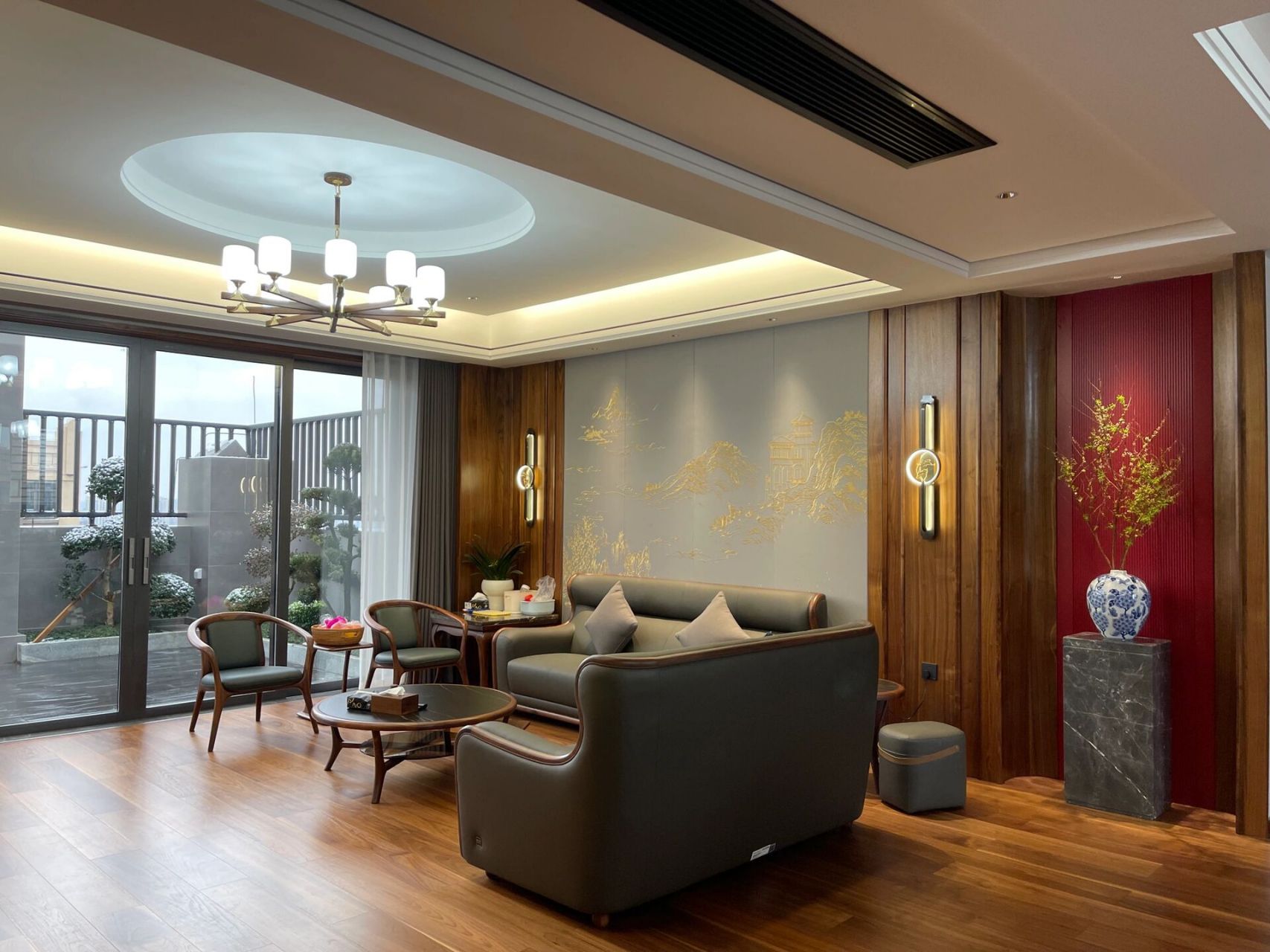 新中式风格装修,搭配什么颜色地板好⁉️ 🔔新中式风格装修,木