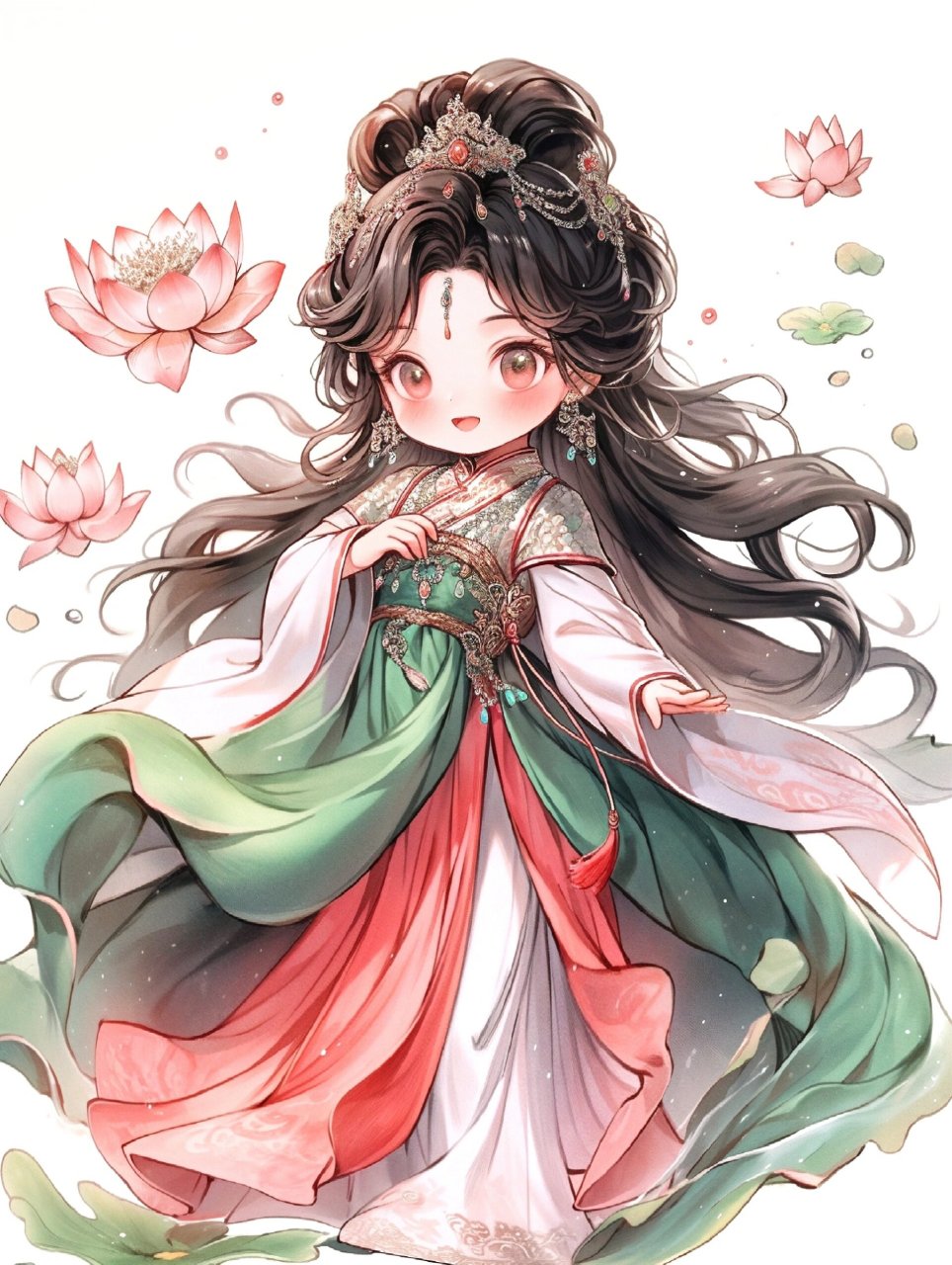 古风立绘十二花神之荷花