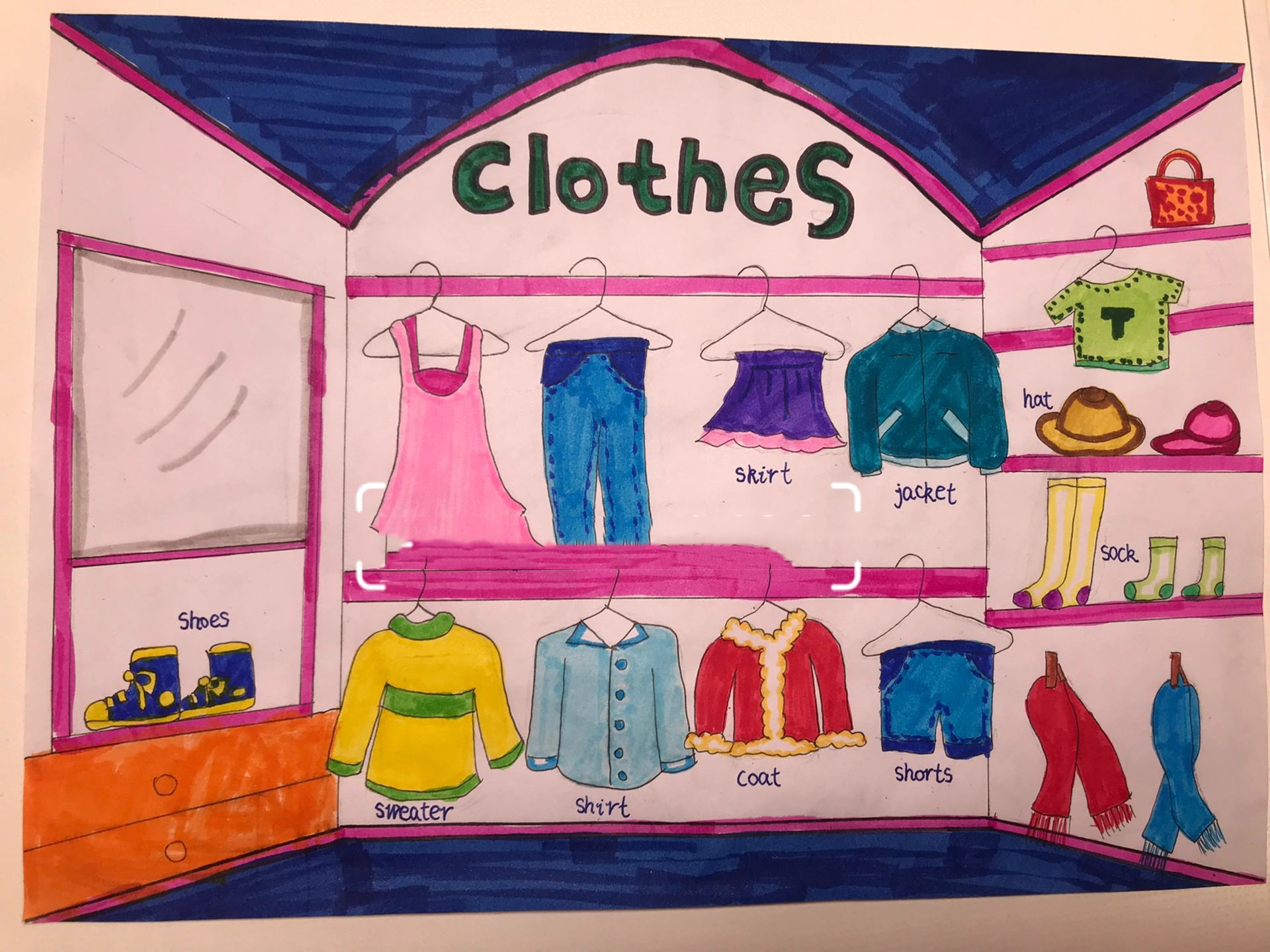 四年级英文手抄报clothes