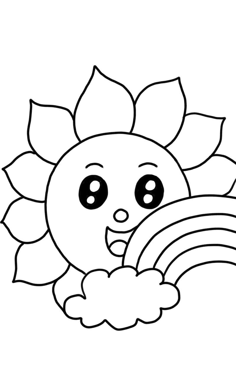 彩虹太阳儿童创意画 超简单的彩虹太阳儿童创意画,一看就会.