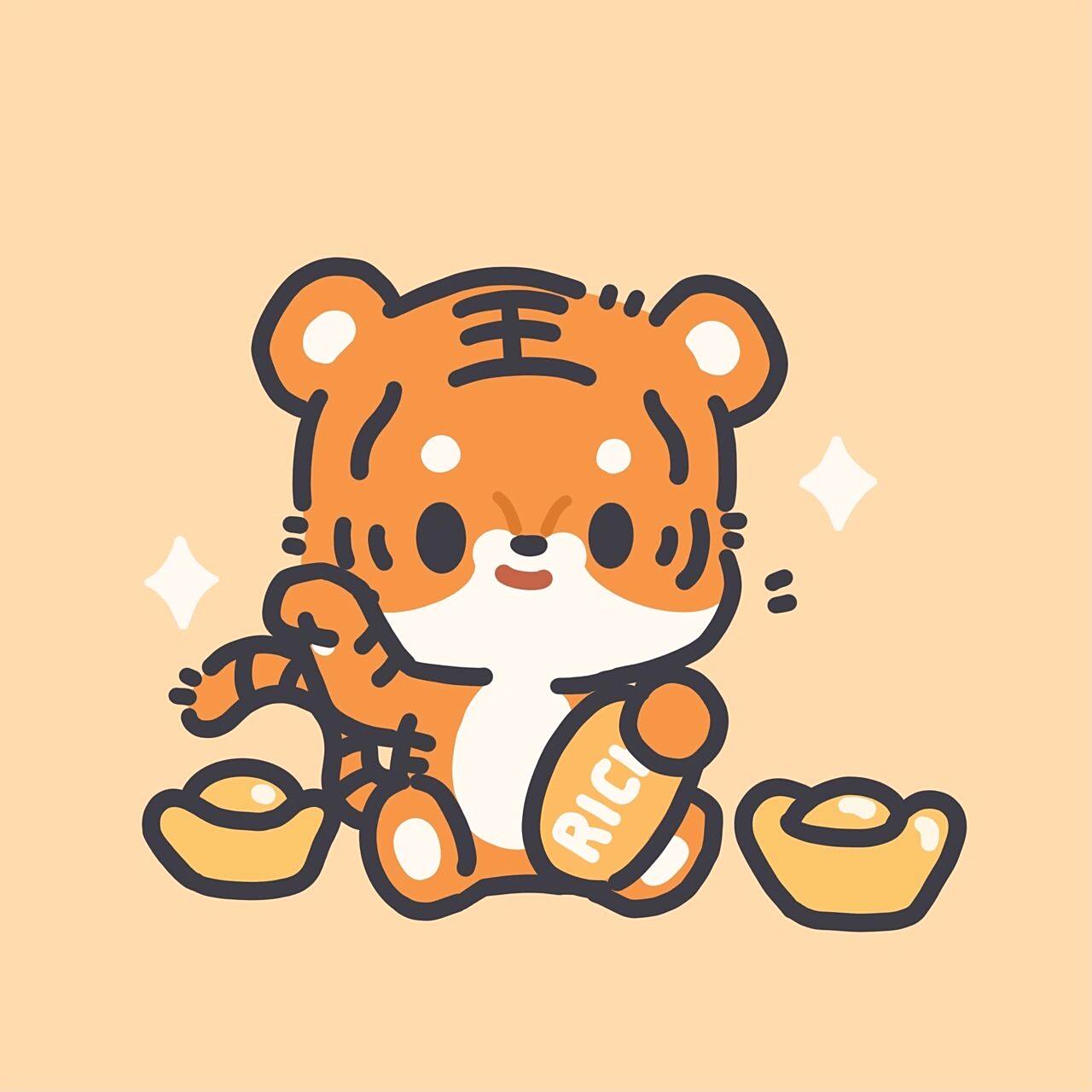 小老虎头像第二弹91|原创 过完年了,换一个绿色护眼版的小老虎开始