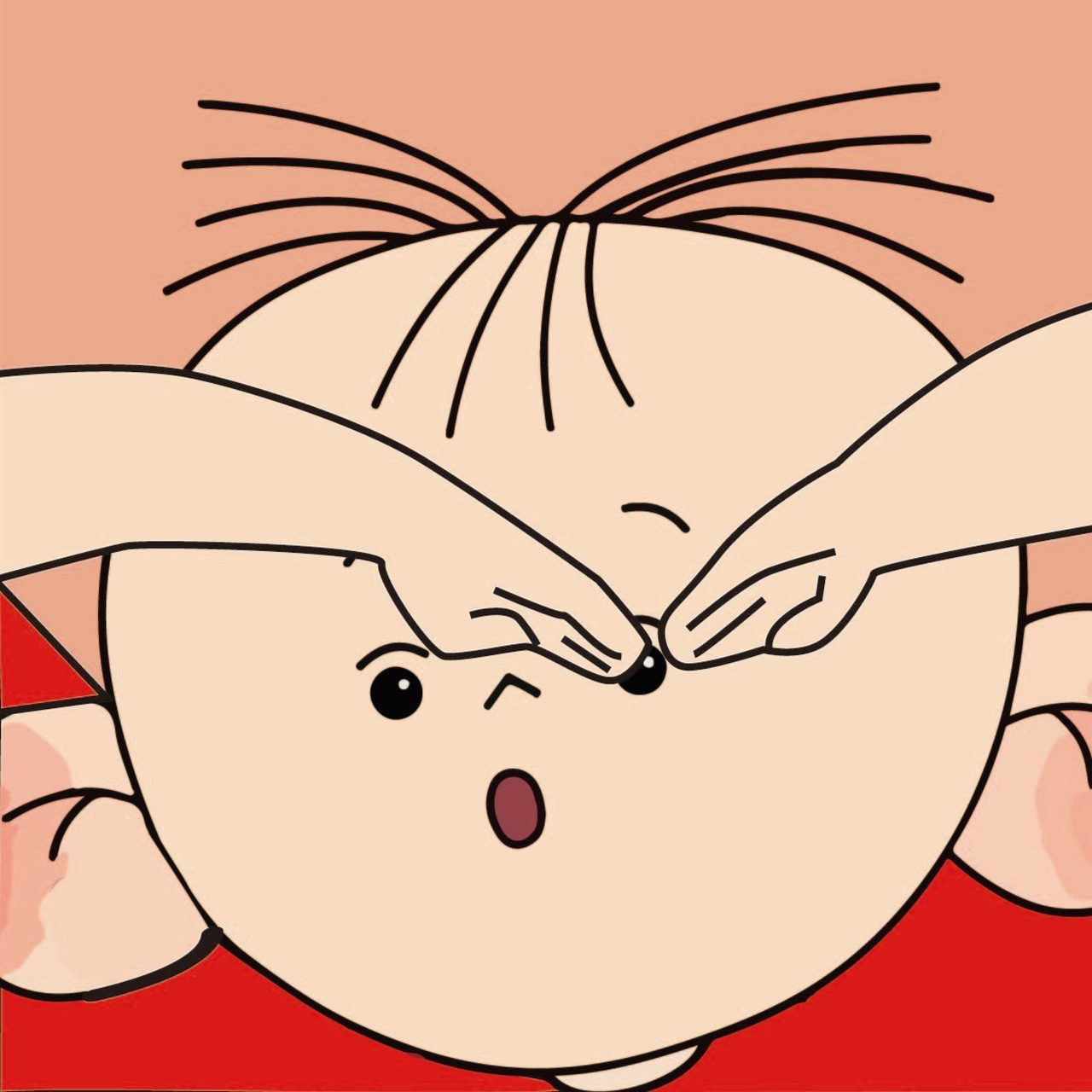 大耳朵图图比心九宫格 第五张放上自己的照片哦!